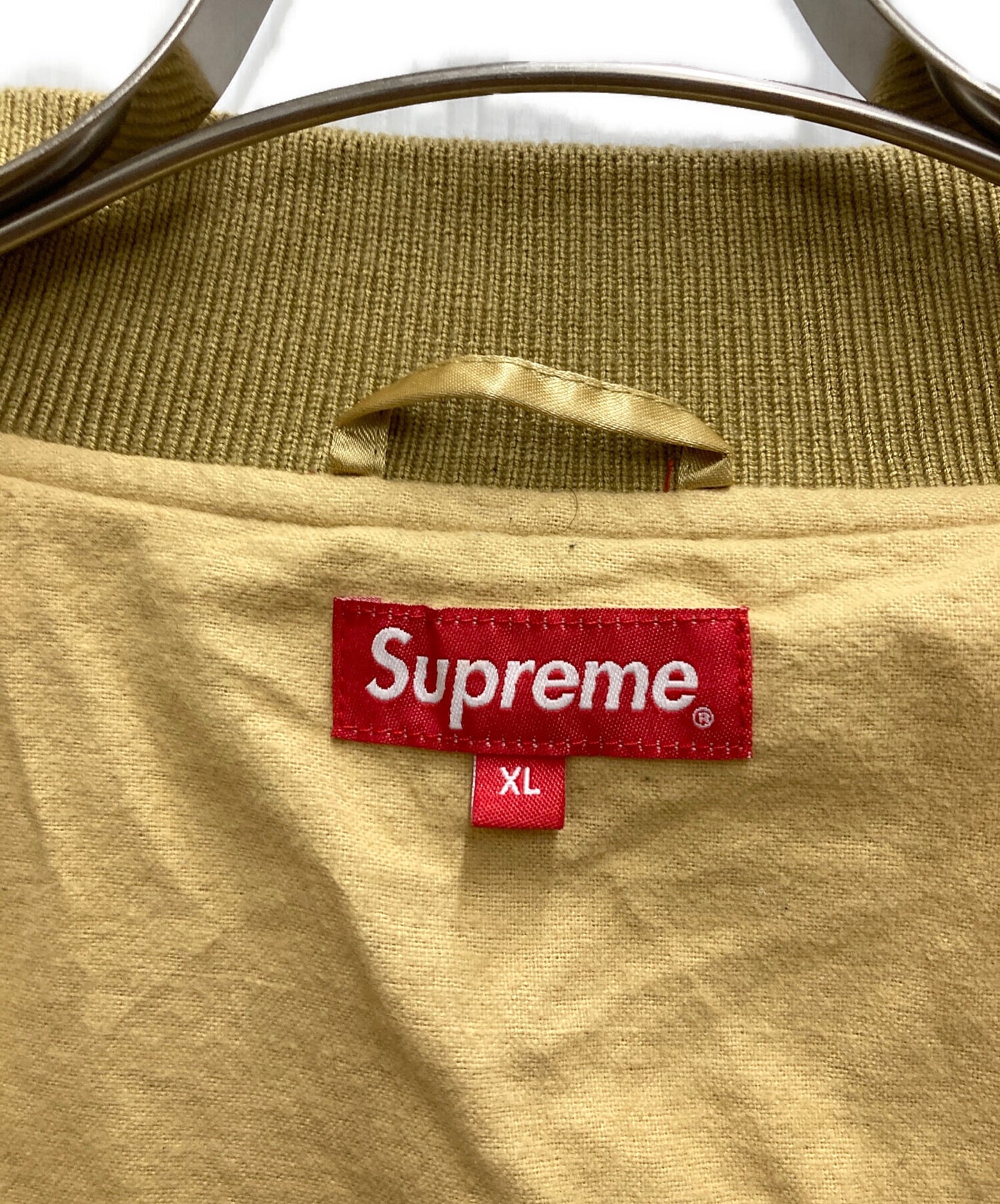 [Pre-owned] SUPREME Satin Varsity Jacket