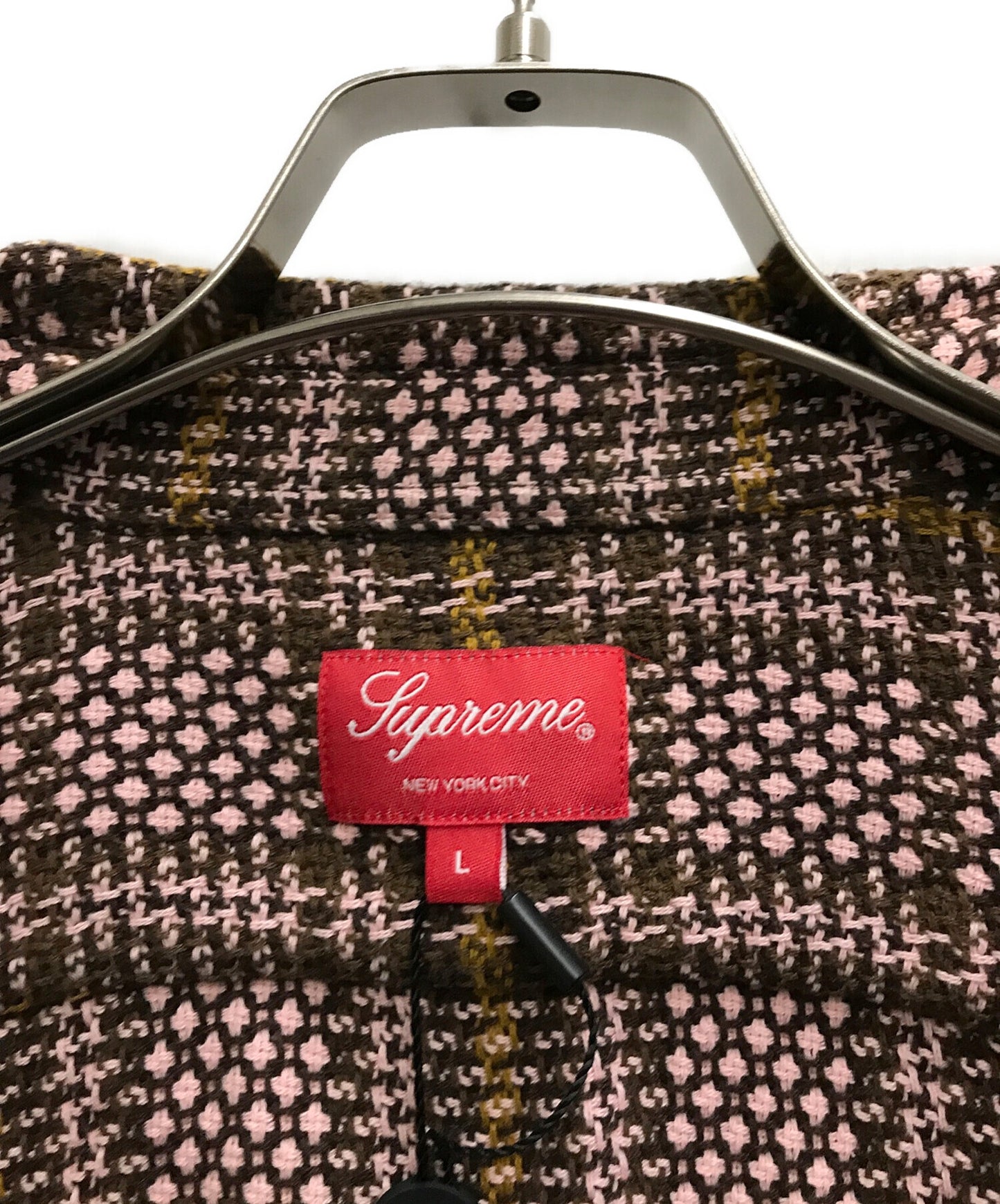 [Pre-owned] SUPREME Basket Weave Plaid Shirt