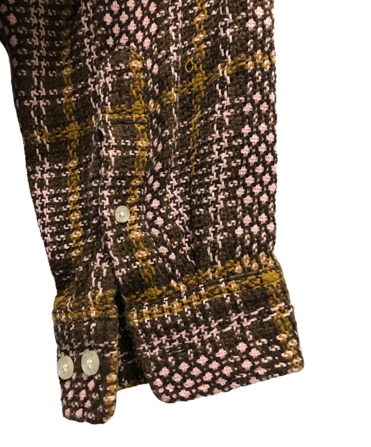 [Pre-owned] SUPREME Basket Weave Plaid Shirt