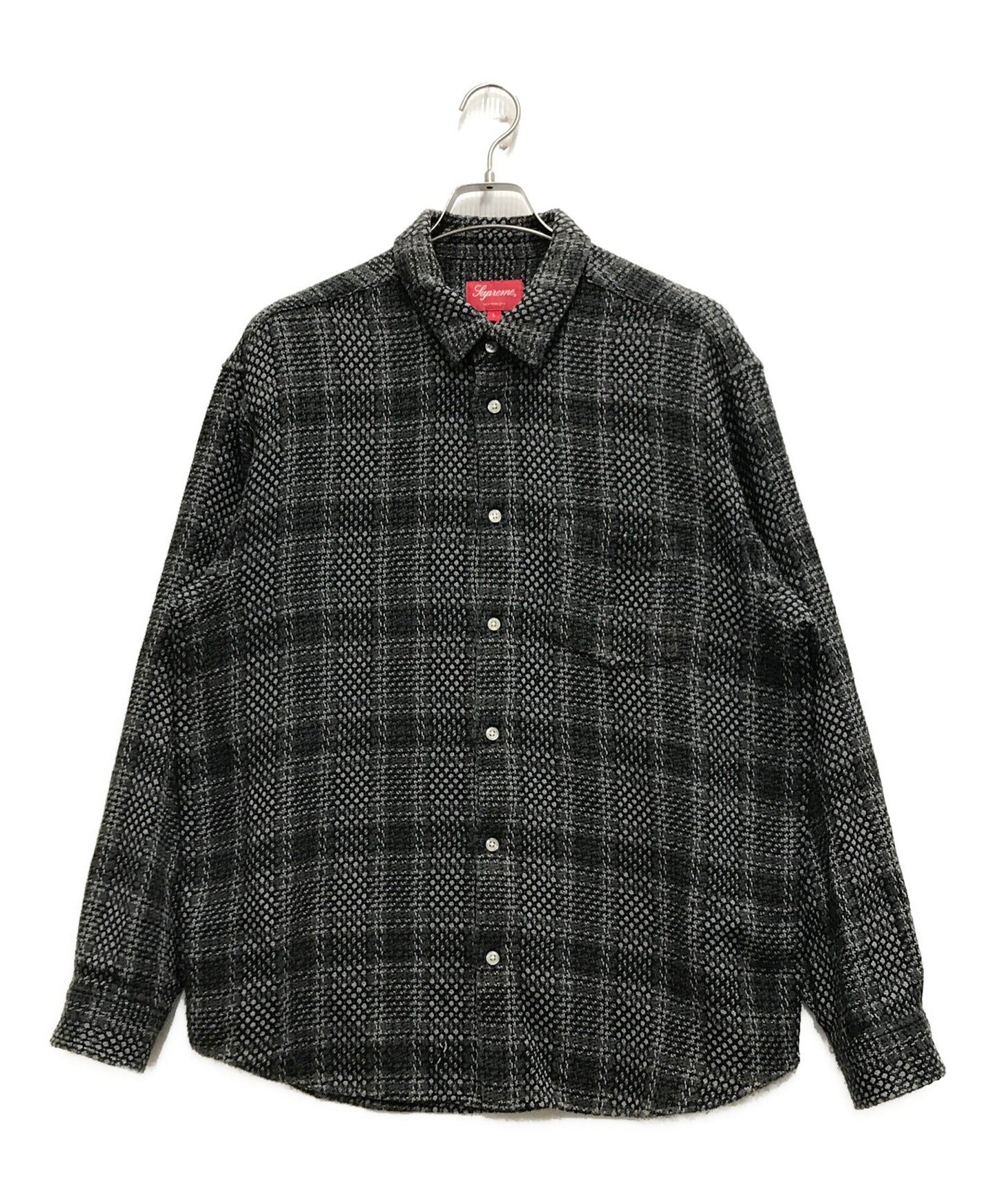 [Pre-owned] SUPREME Basket Weave Plaid Shirt