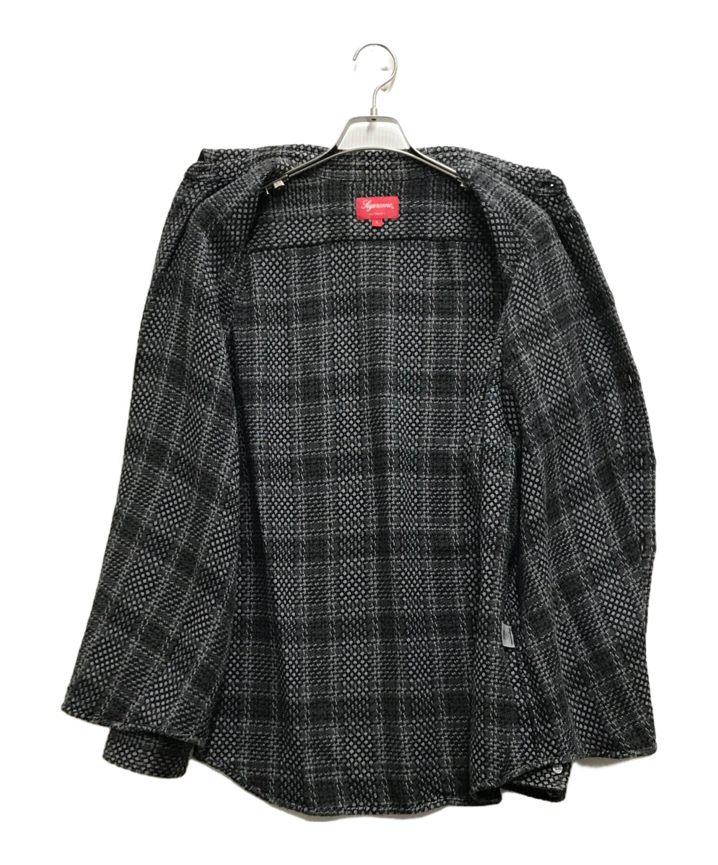 [Pre-owned] SUPREME Basket Weave Plaid Shirt