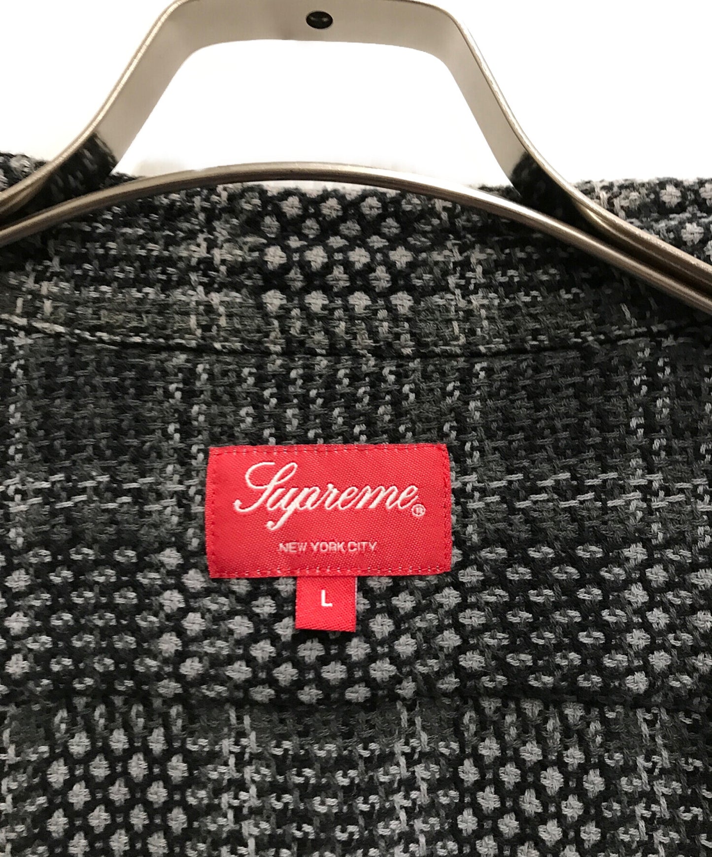 [Pre-owned] SUPREME Basket Weave Plaid Shirt