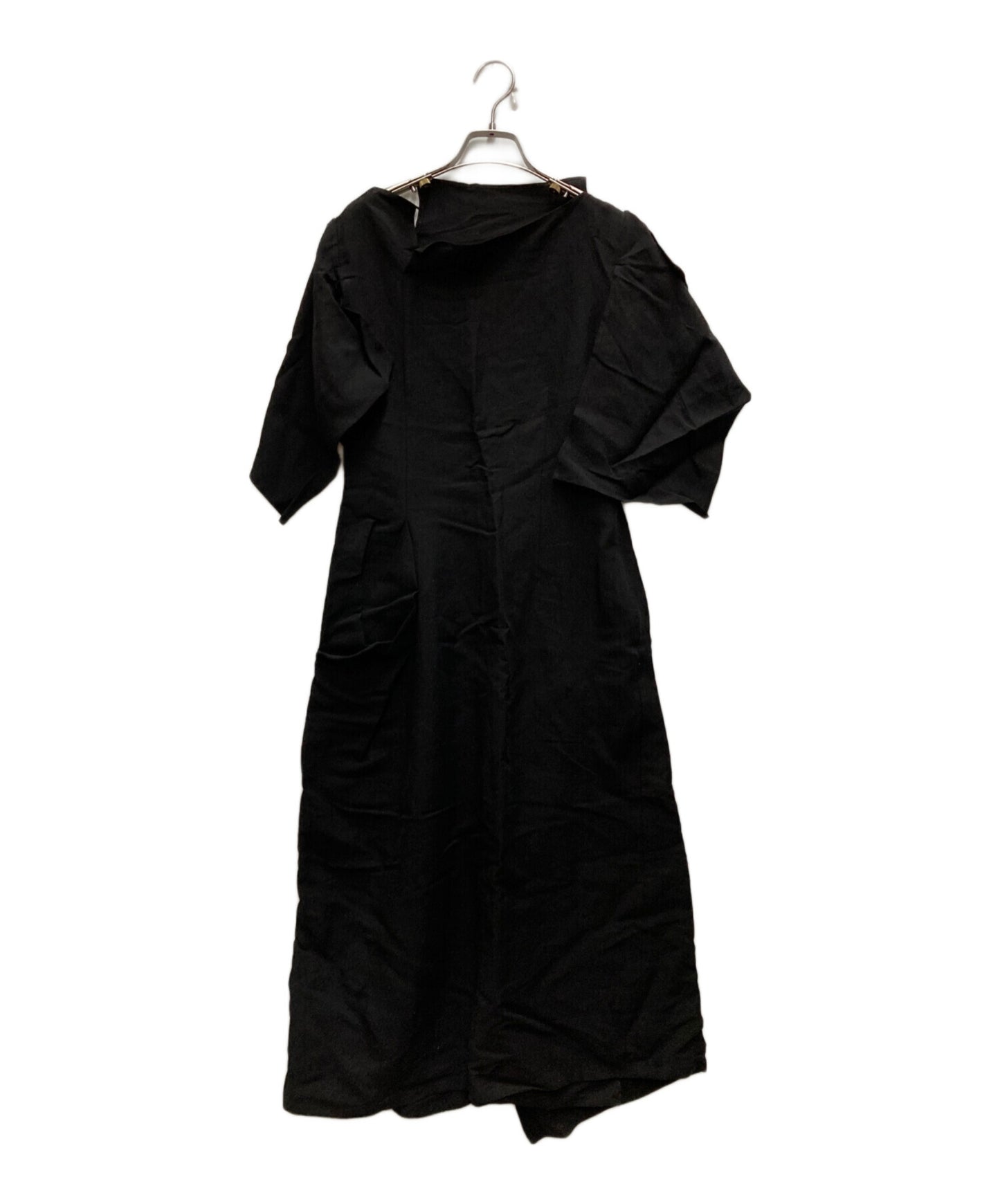 [Pre-owned] YOHJI YAMAMOTO CU/LI GABARDINE FLAP SLEEVE DRESS FS-D20-205-1-01