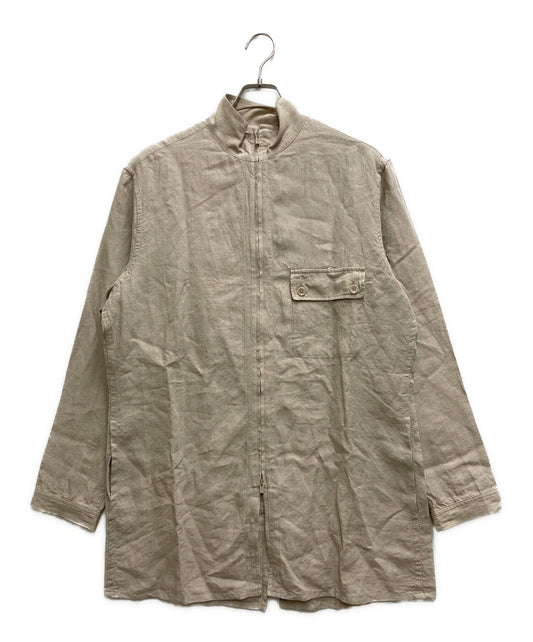 [Pre-owned] Yohji Yamamoto pour homme HIGH COUNT LINEN ZIP OPEN BLOUSE HG-B28-301