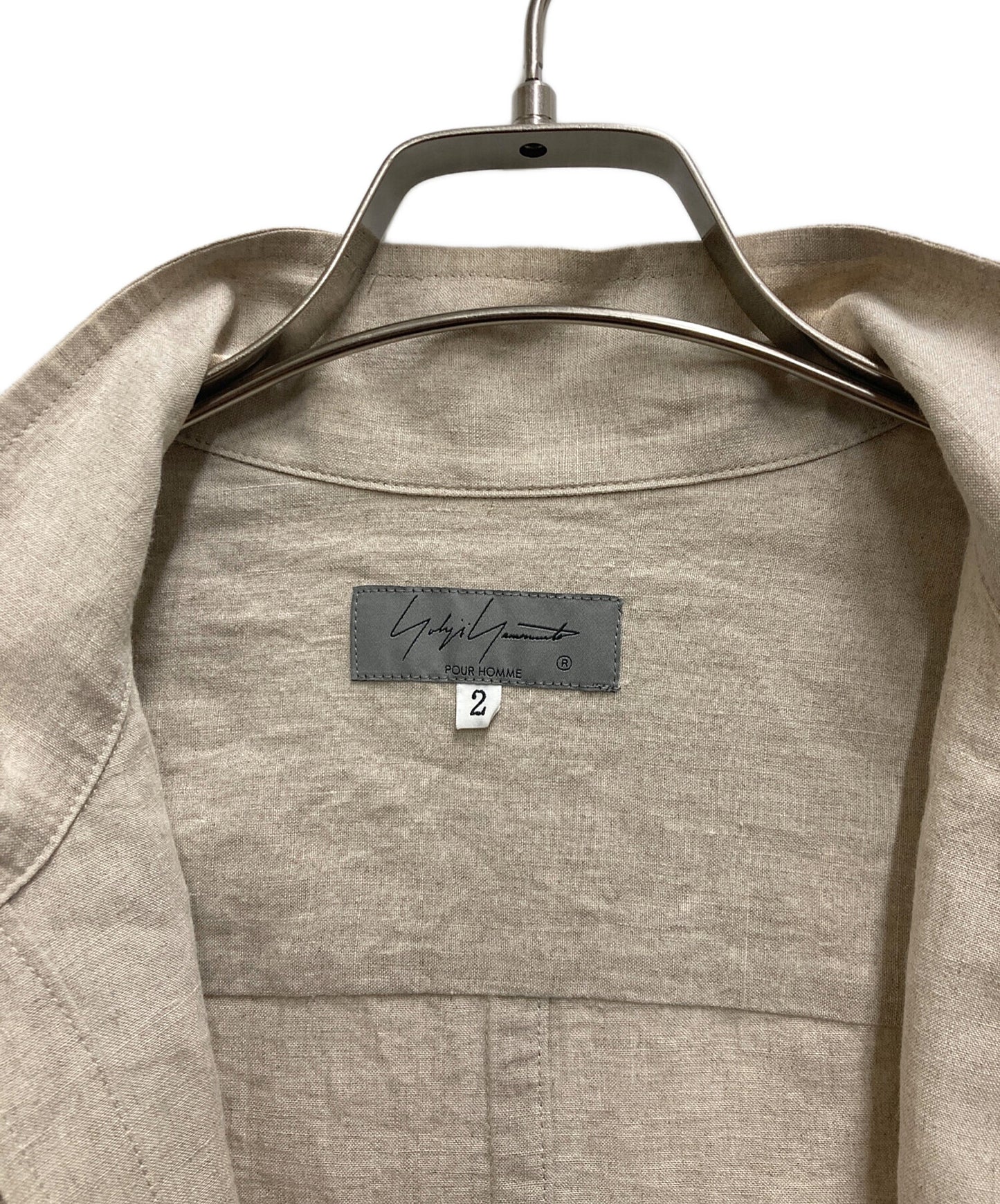 [Pre-owned] Yohji Yamamoto pour homme HIGH COUNT LINEN ZIP OPEN BLOUSE HG-B28-301