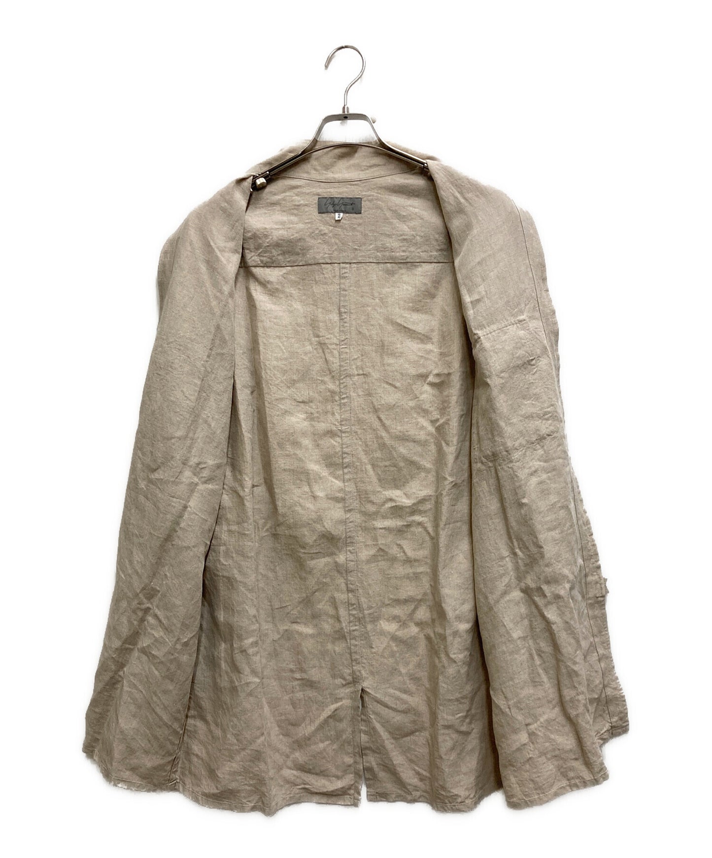 [Pre-owned] Yohji Yamamoto pour homme HIGH COUNT LINEN ZIP OPEN BLOUSE HG-B28-301