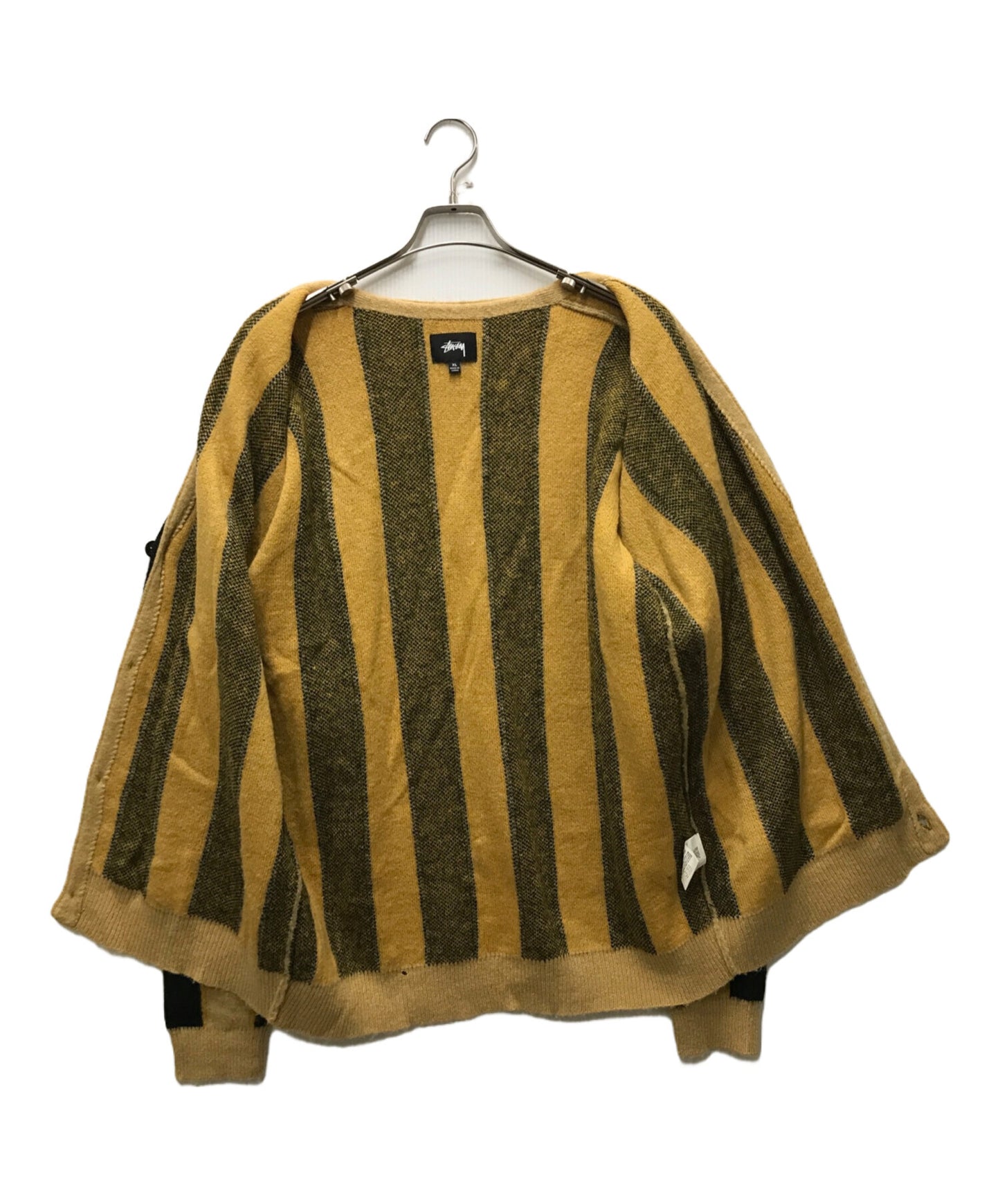 [Pre-owned] stussy Mohair-blend striped cardigan