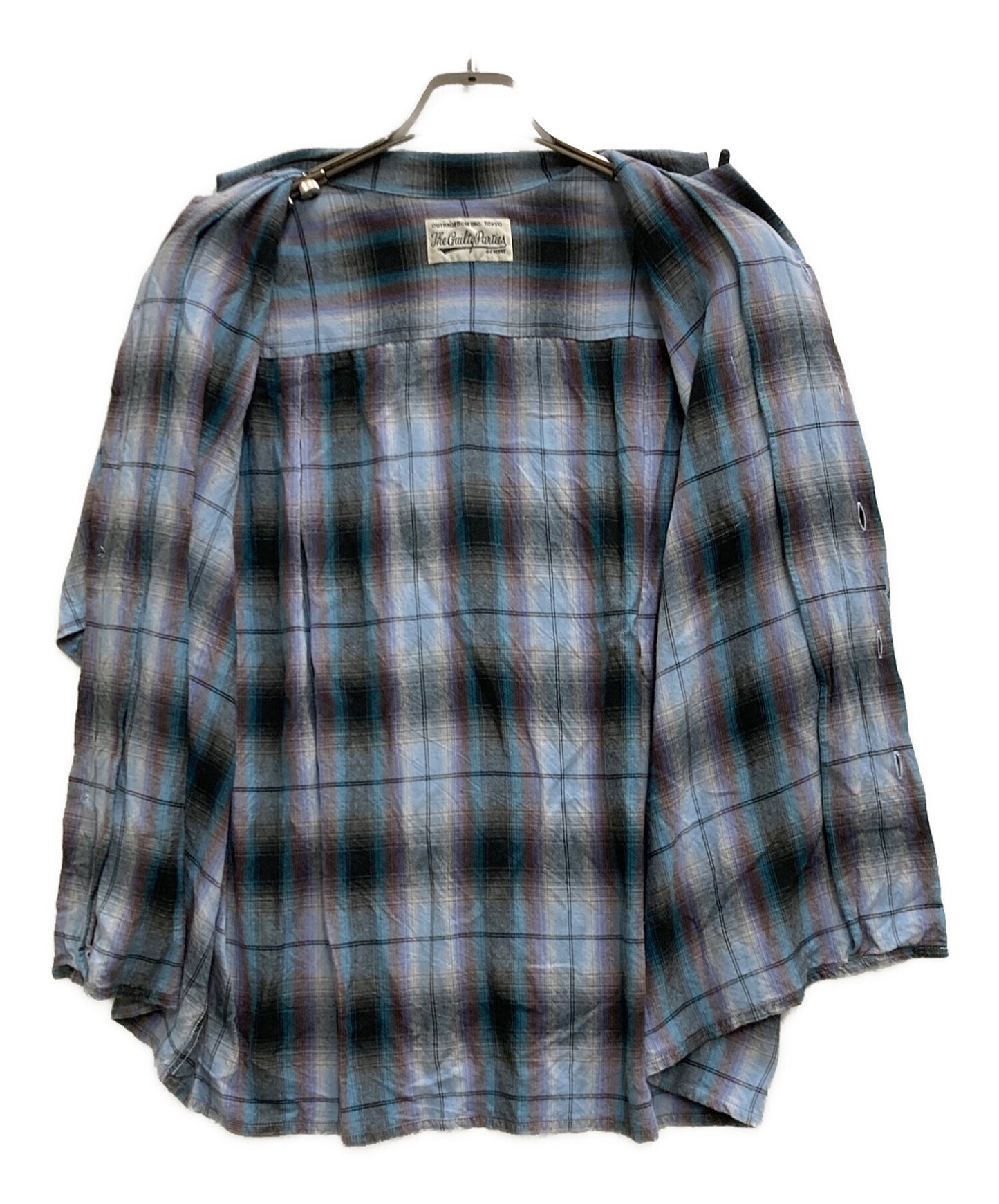 [Pre-owned] WACKO MARIA OMBRE CHECK OPEN COLLAR SHIRT S/S