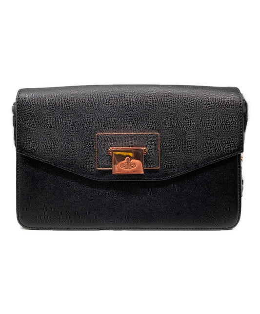 [Pre-owned] Vivienne Westwood Saffiano Chain Shoulder Bag