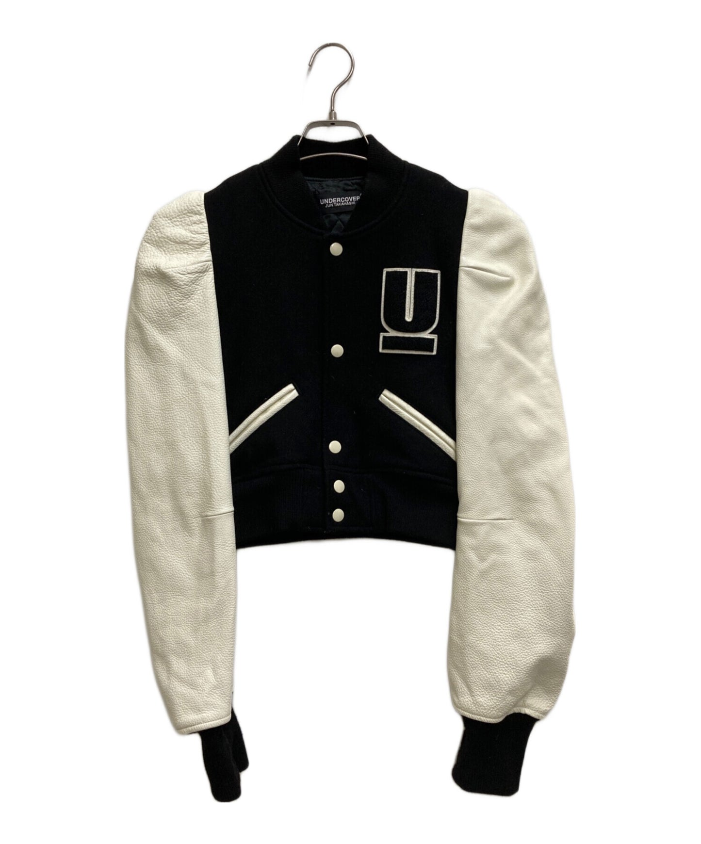 [Pre-owned] UNDERCOVER Logo Patch Puff Sleeve Varsity Jacket UC2B1206-2