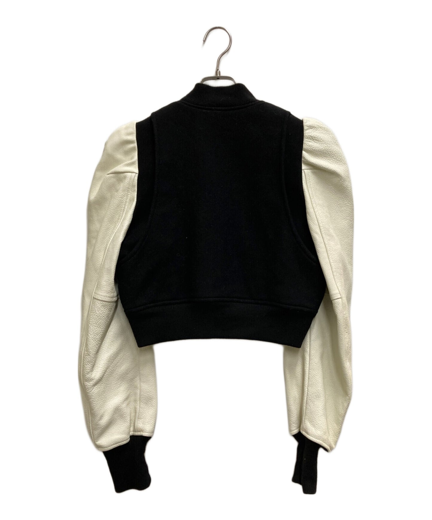 [Pre-owned] UNDERCOVER Logo Patch Puff Sleeve Varsity Jacket UC2B1206-2