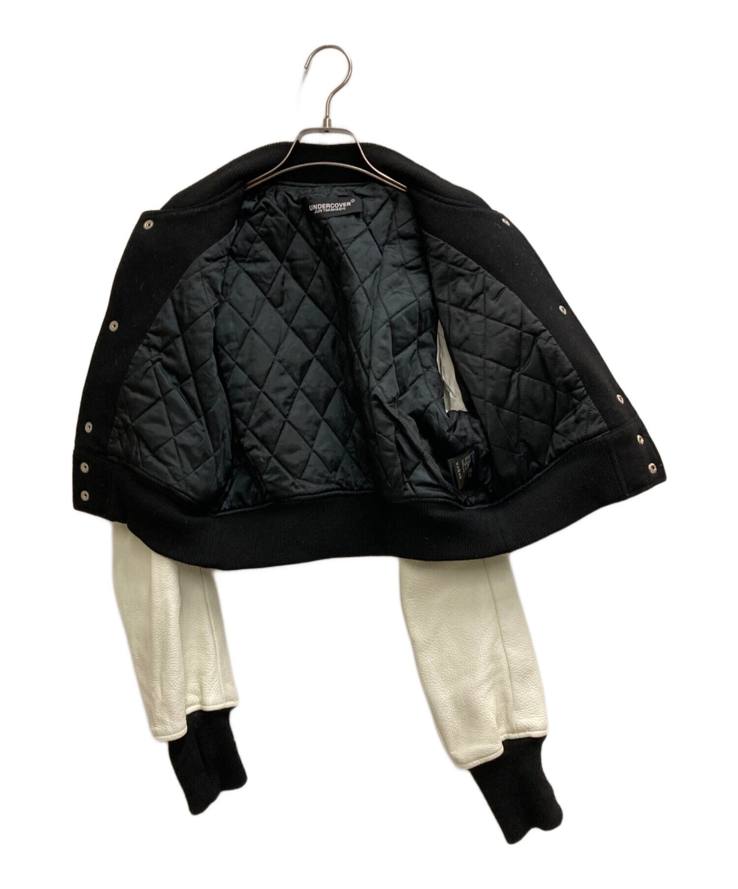 [Pre-owned] UNDERCOVER Logo Patch Puff Sleeve Varsity Jacket UC2B1206-2