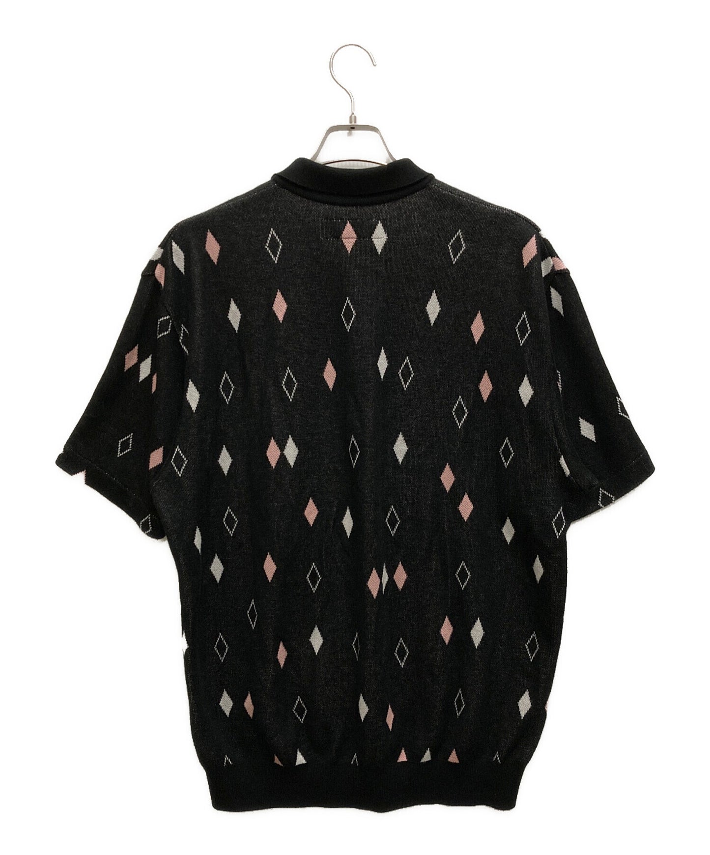 [Pre-owned] WACKO MARIA DIAMOND JACQUARD KNIT POLO SHIRT