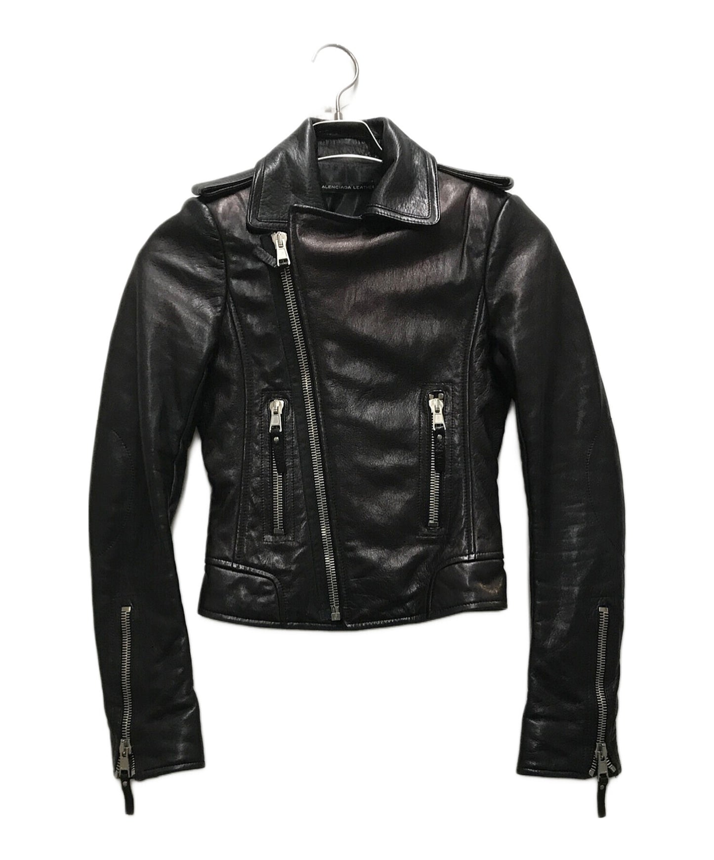 [Pre-owned] BALENCIAGA Leather Double Rider Jacket 256302