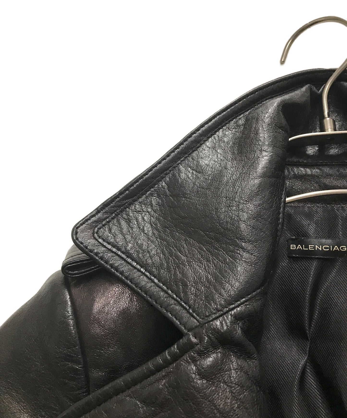 [Pre-owned] BALENCIAGA Leather Double Rider Jacket 256302