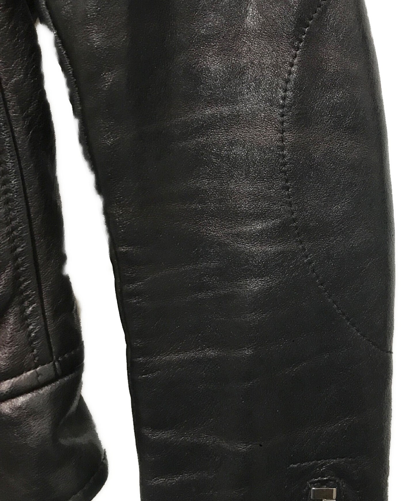 [Pre-owned] BALENCIAGA Leather Double Rider Jacket 256302