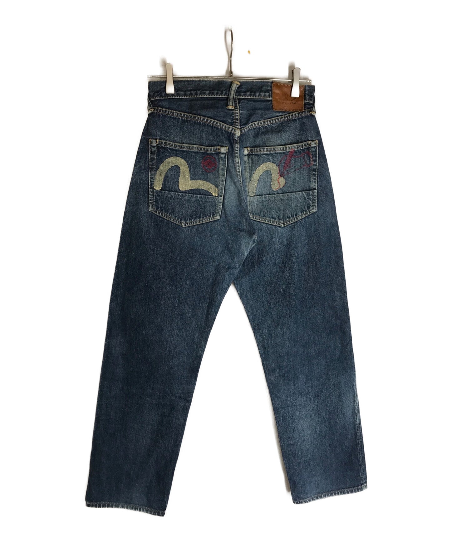 [Pre-owned] EVISU Back Seagull Print Denim Pants