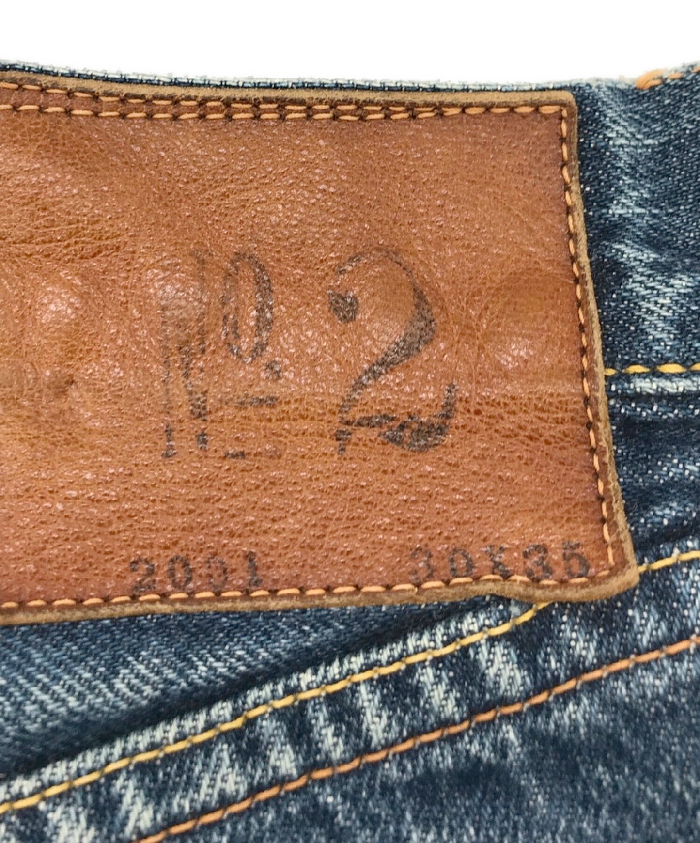 [Pre-owned] EVISU Back Seagull Print Denim Pants