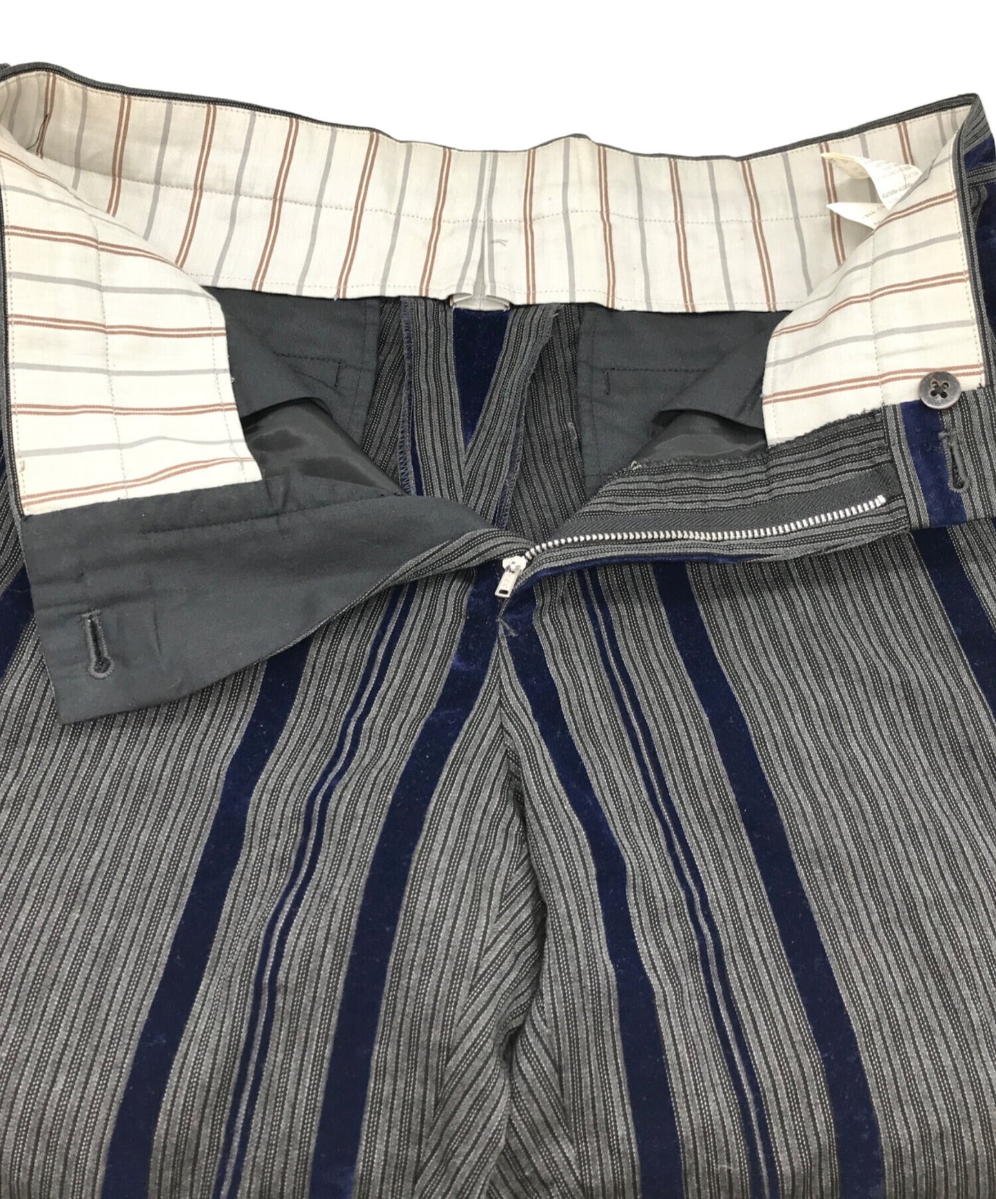 [Pre-owned] Yohji Yamamoto pour homme Velour lining striped slacks HY-P06-324 HY-P06-324