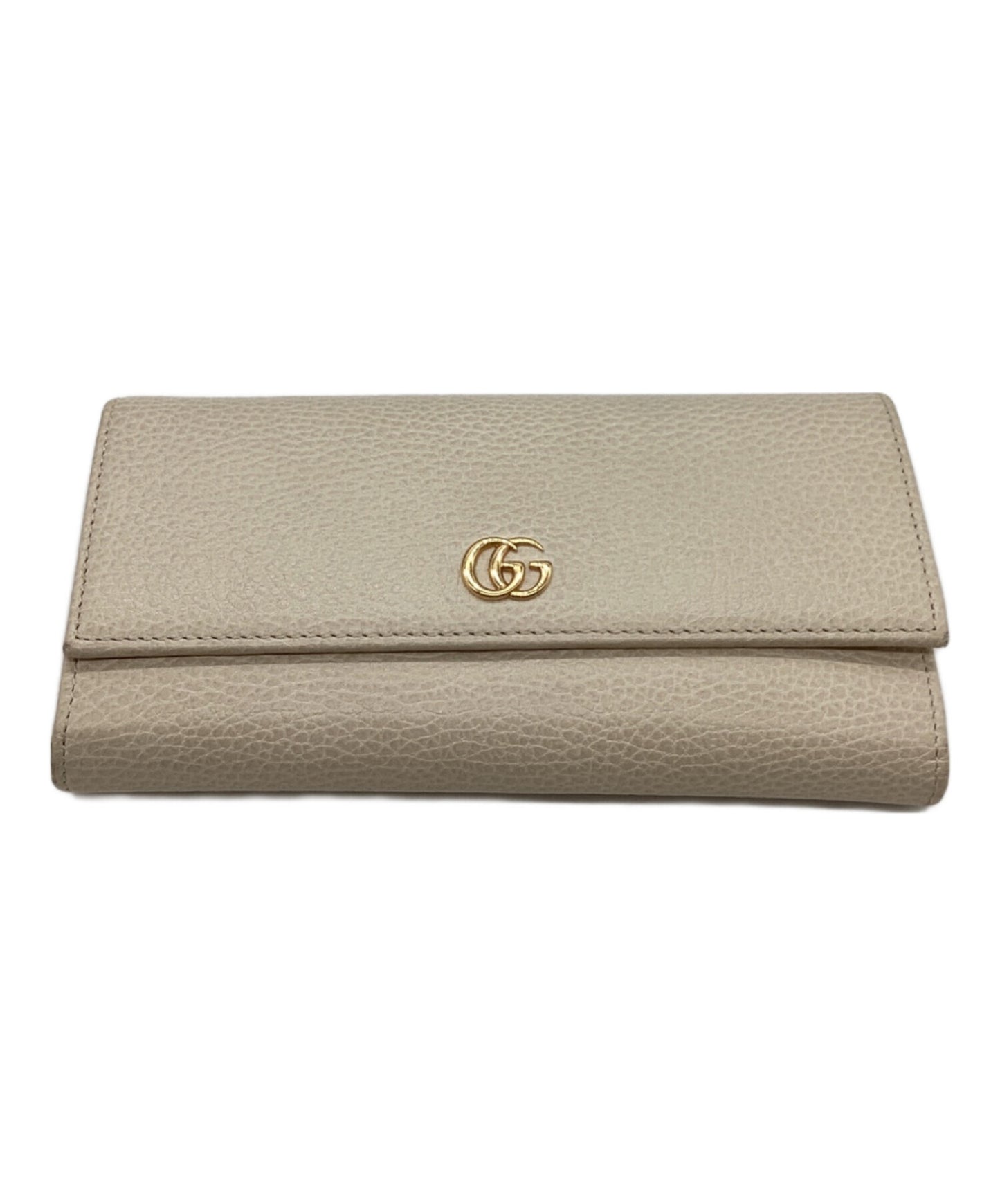 [Pre-owned] GUCCI 456116 Double G leather continental wallet, long 456116