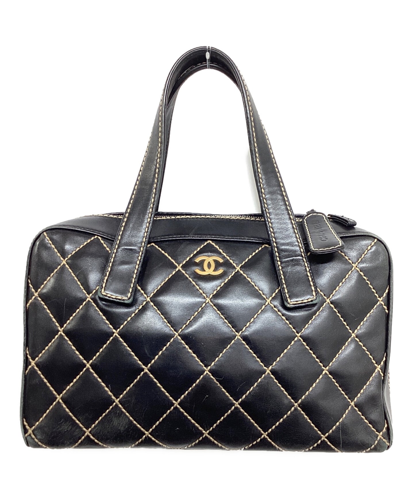 [Pre-owned] CHANEL Coco Mark Wild Stitch Handbag A18121 A18121