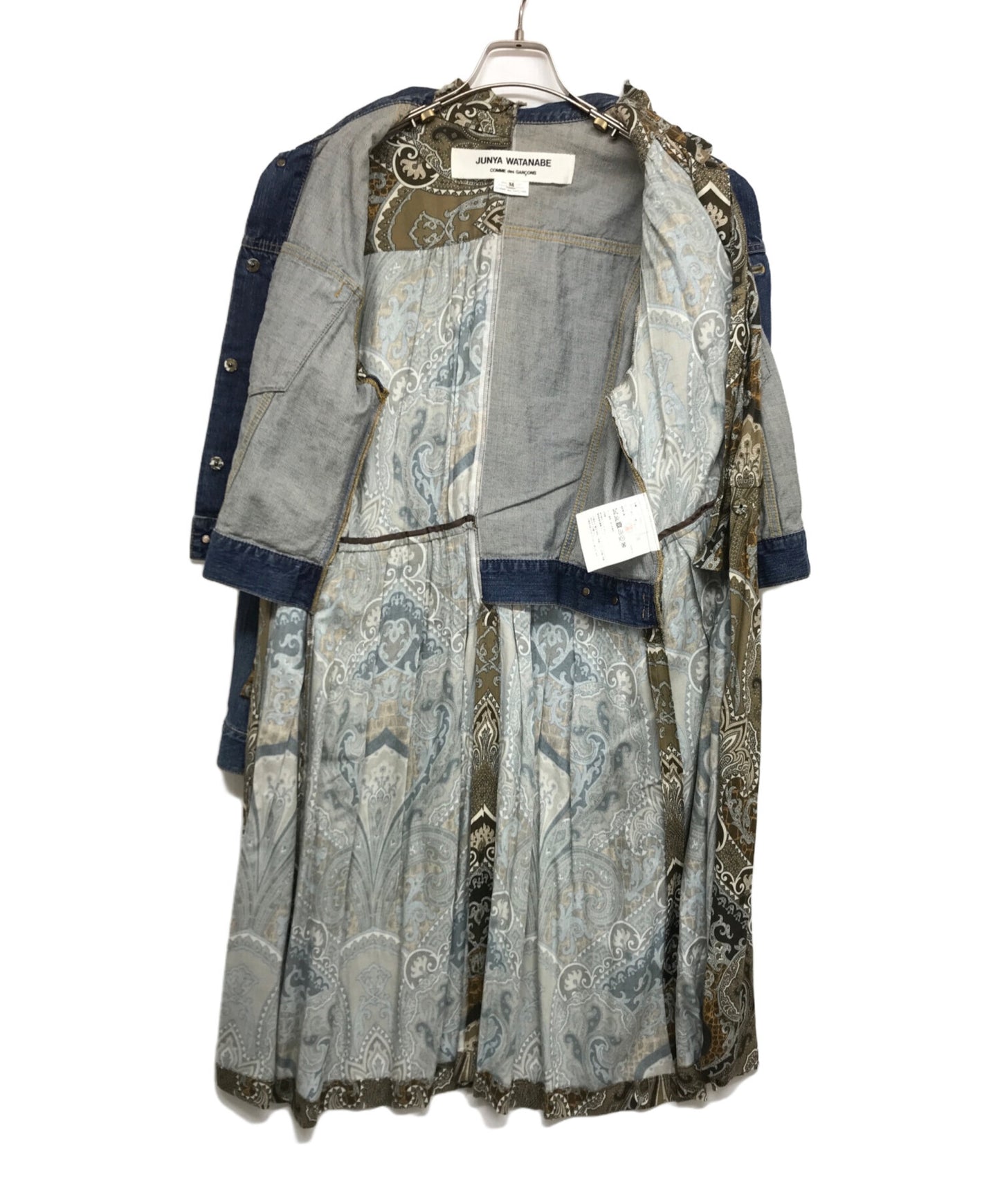 [Pre-owned] JUNYA WATANABE COMME des GARCONS Paisley Dress Docking Denim Jacket AD2019 JD-J001 JD-J001