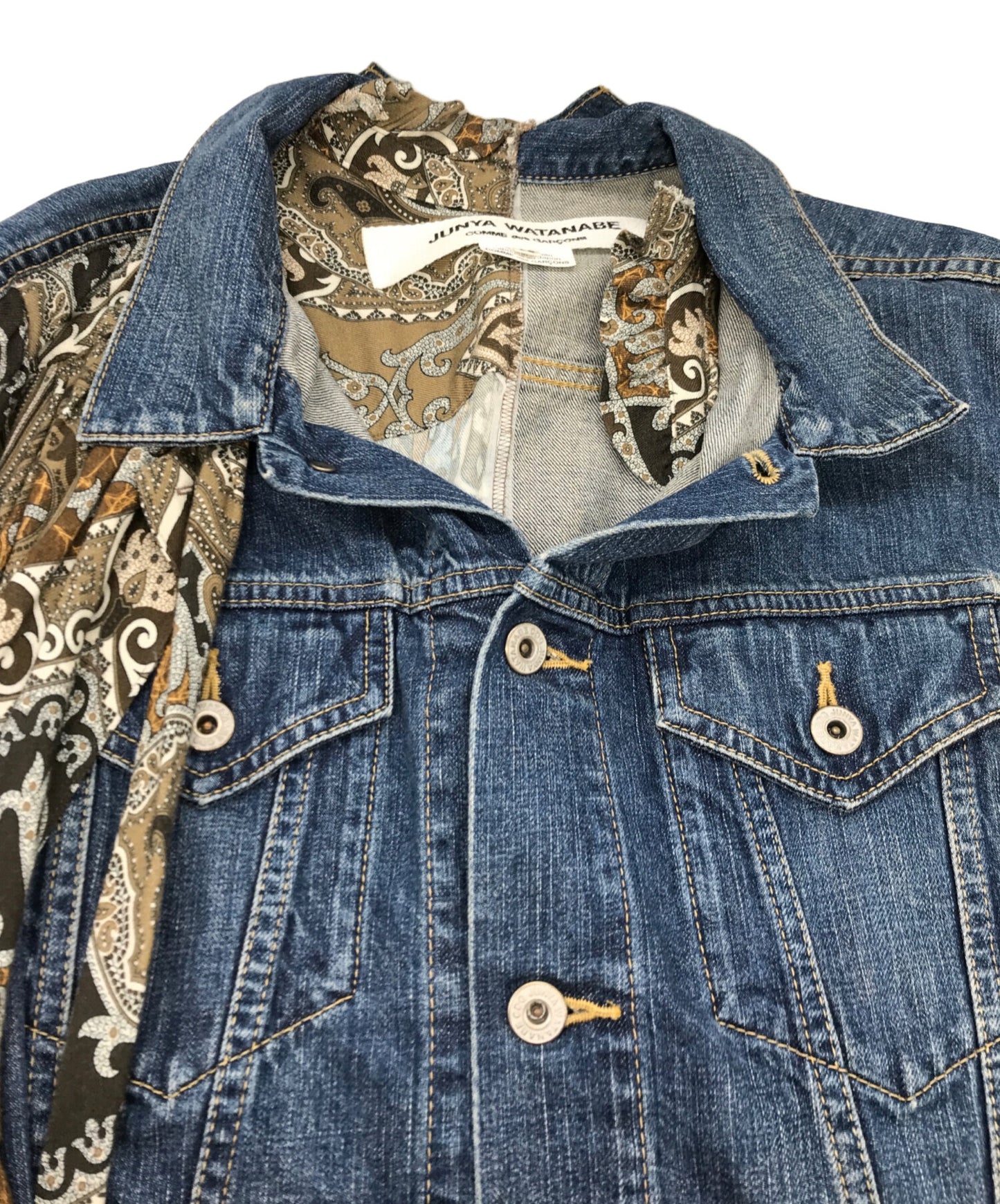 [Pre-owned] JUNYA WATANABE COMME des GARCONS Paisley Dress Docking Denim Jacket AD2019 JD-J001 JD-J001