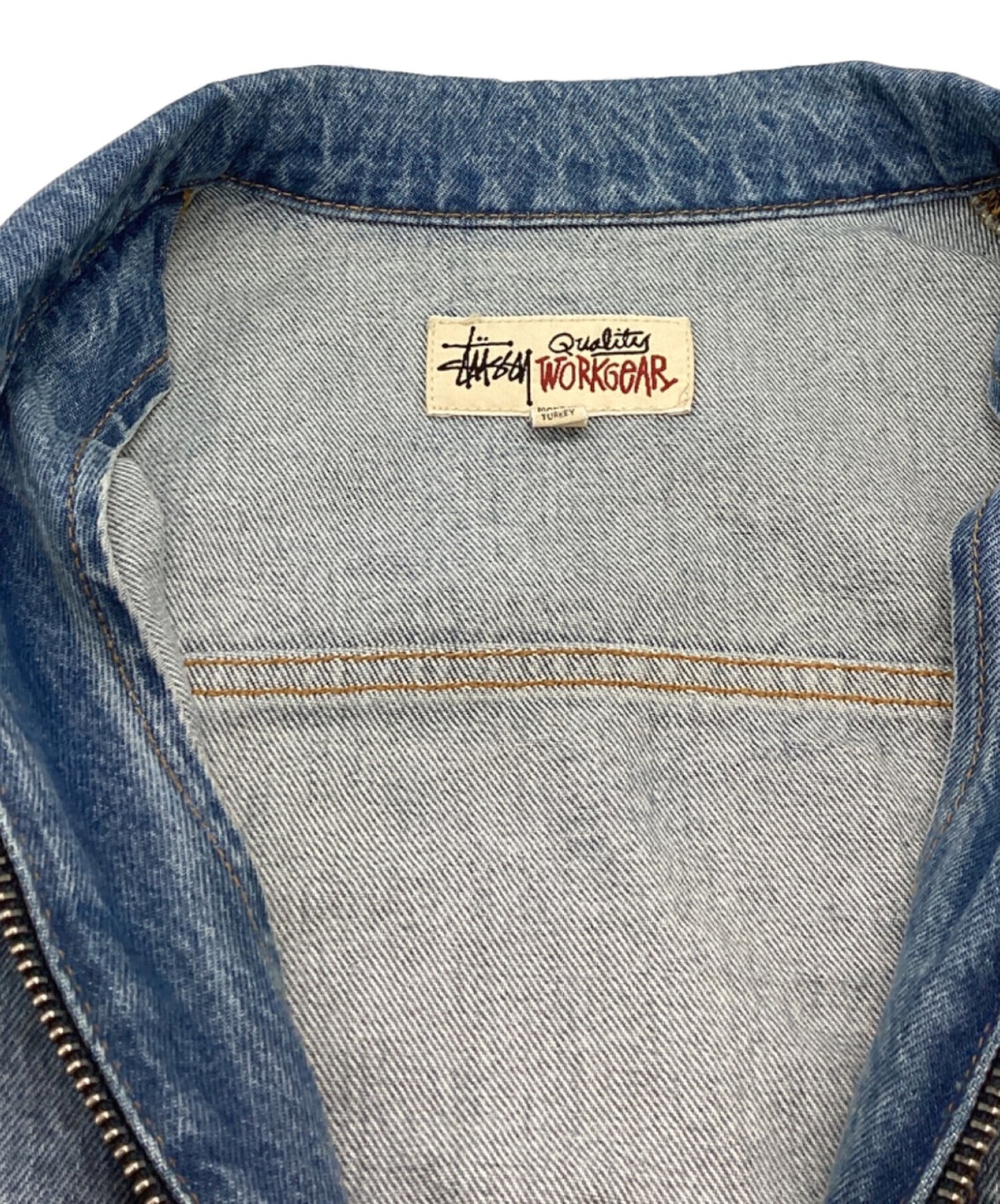 [Pre-owned] stussy Denim Zip Work Jacket 115682 115682