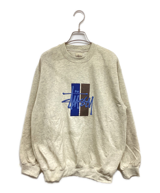 [Pre-owned] stussy 90's Embroidered Sweatshirt White Tag