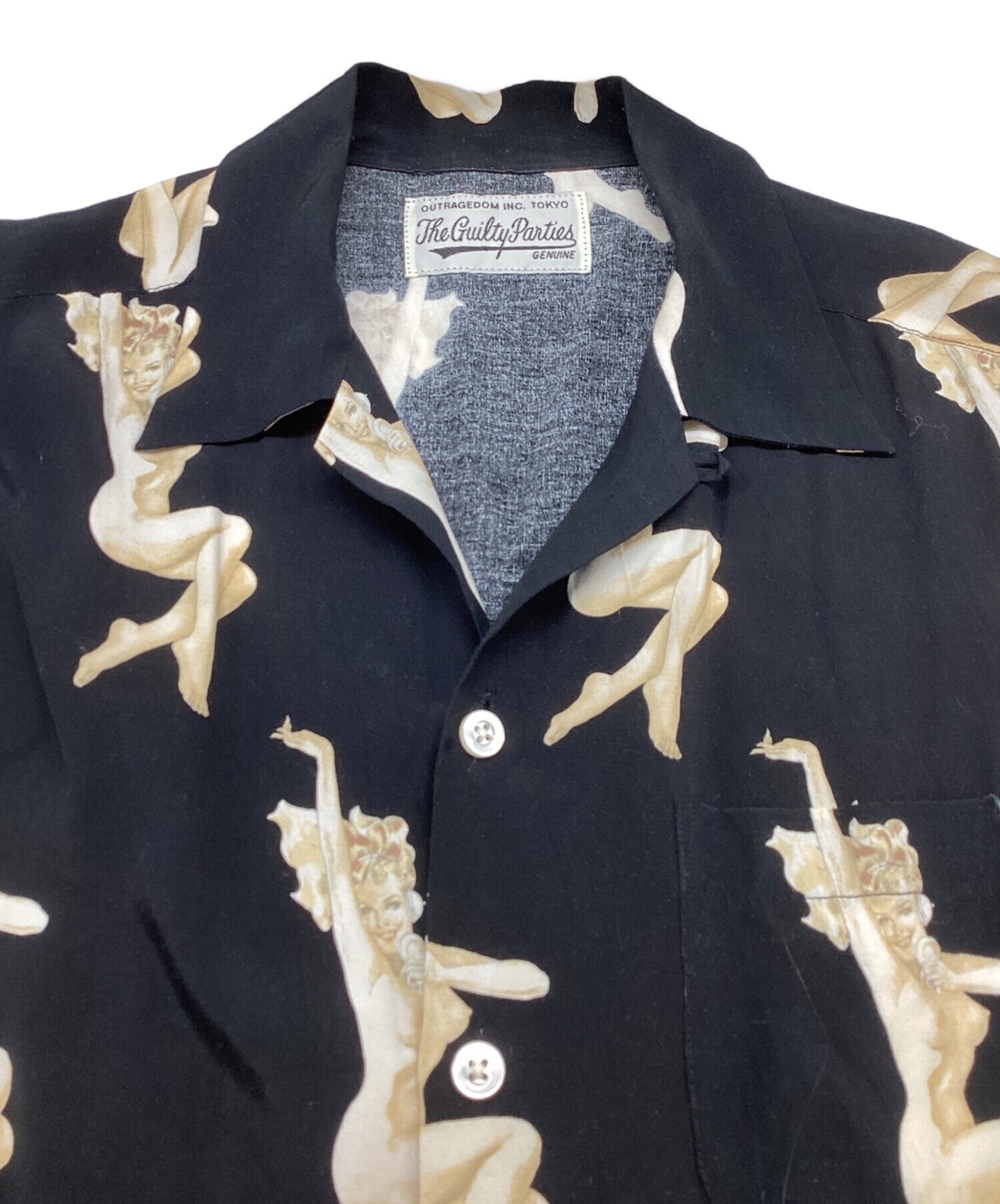 [Pre-owned] WACKO MARIA NUDE ALOHA SHIRT Nude aloha shirt