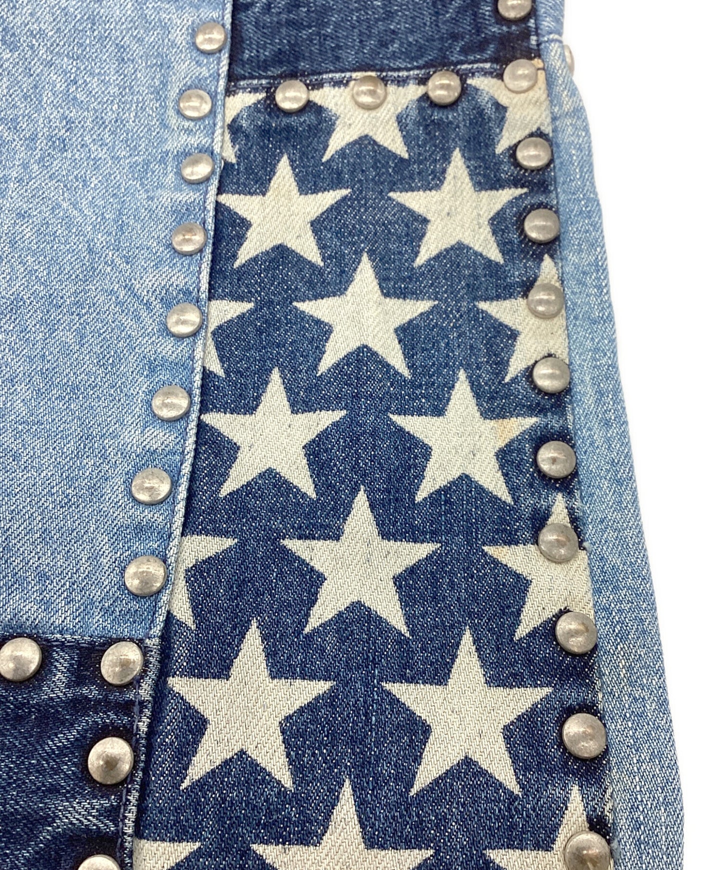 [Pre-owned] Hysteric Glamour Patchwork Studded Denim Pants / 2AP-2130 2AP-2130