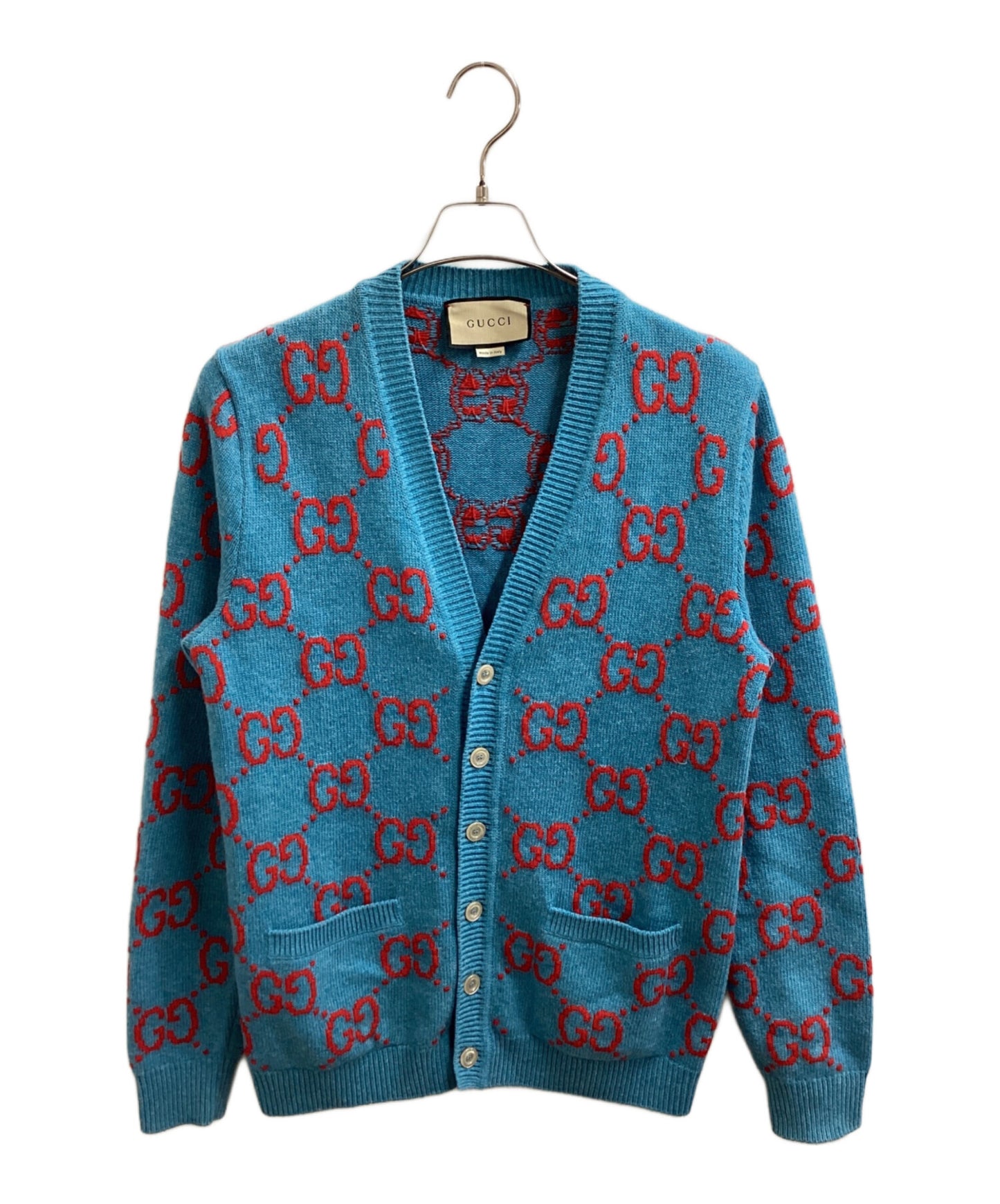 [Pre-owned] GUCCI GG Logo Intarsia Wool Cardigan 674043 XKB3V 674043 XKB3V