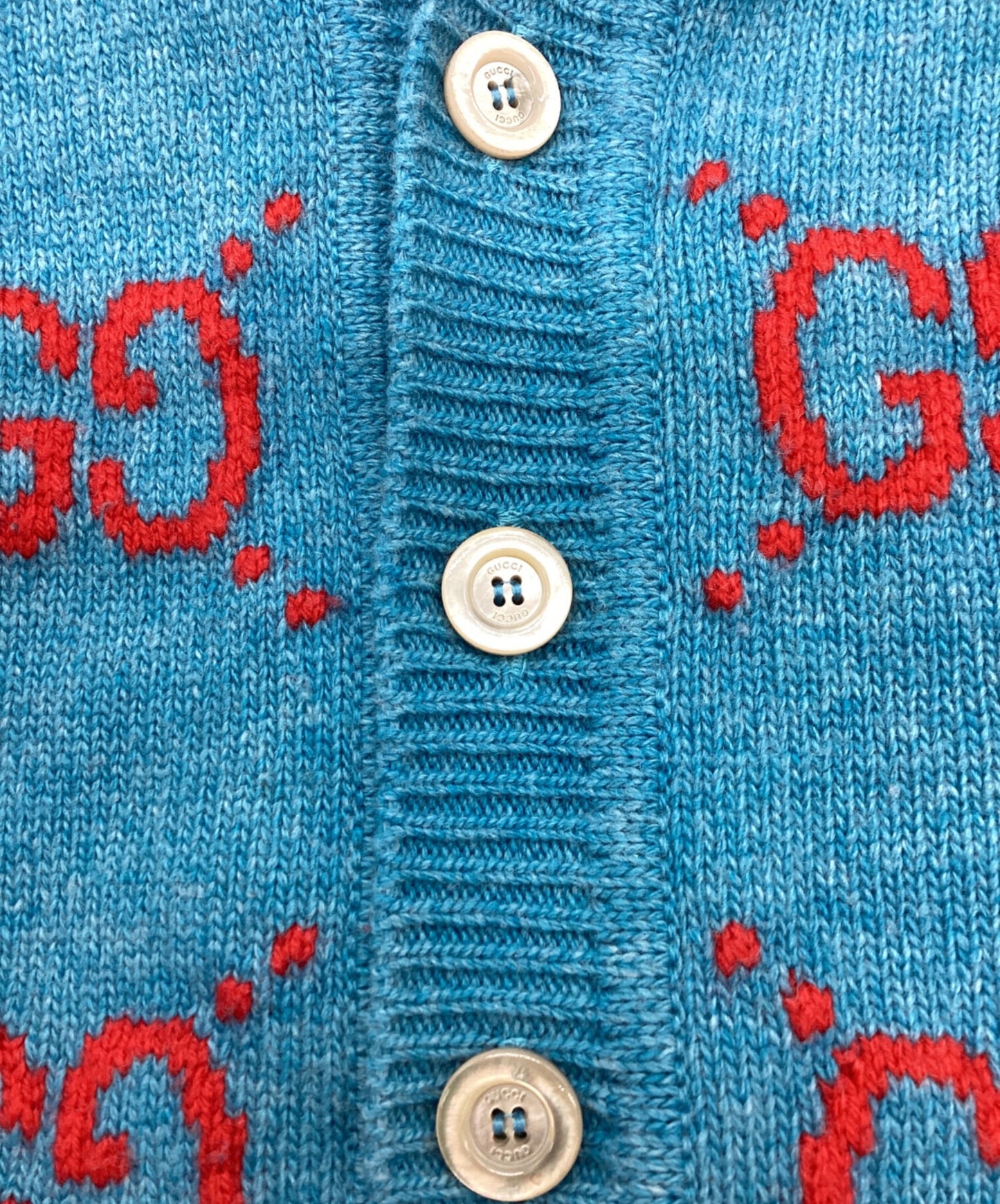 [Pre-owned] GUCCI GG Logo Intarsia Wool Cardigan 674043 XKB3V 674043 XKB3V