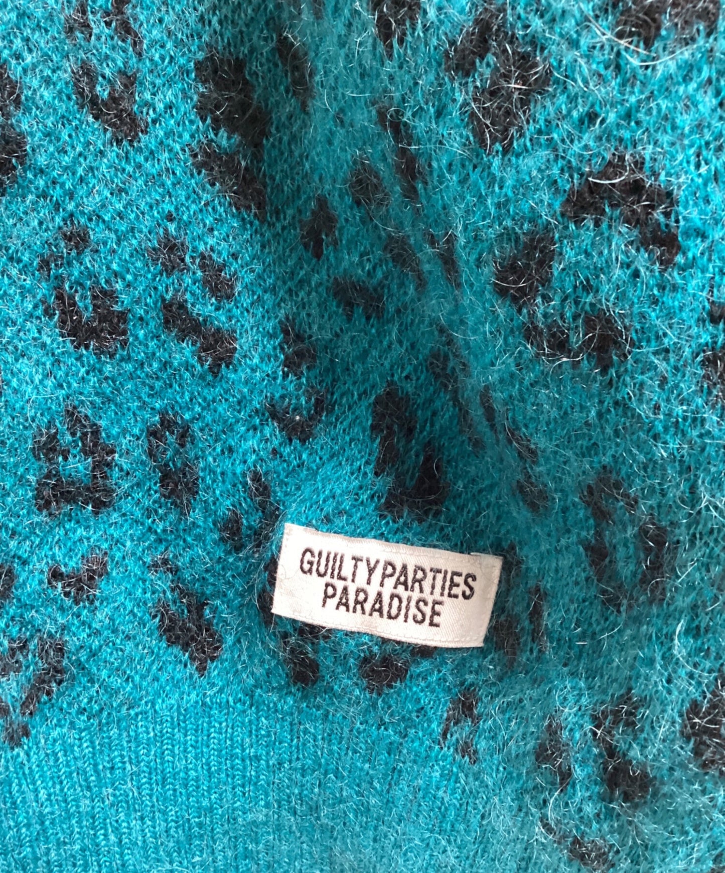 [Pre-owned] WACKO MARIA LEOPARD JACQUARD MOHAIR KNIT