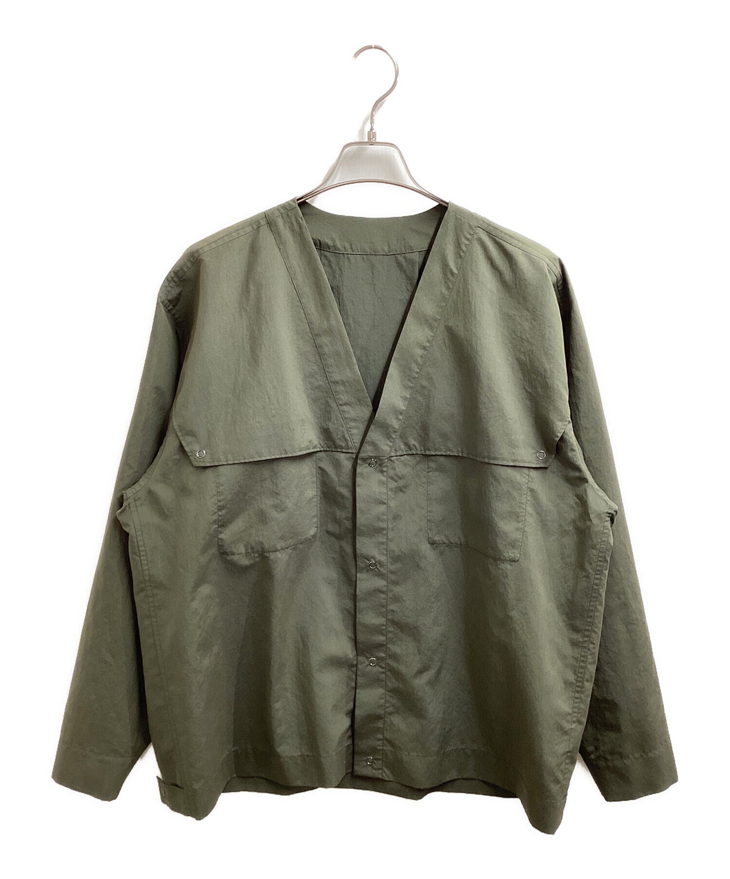[Pre-owned] HOMME PLISSE ISSEY MIYAKE LIGHT SHIRT / Light Shirt / Collarless Shirt / 23SS HP31FJ013
