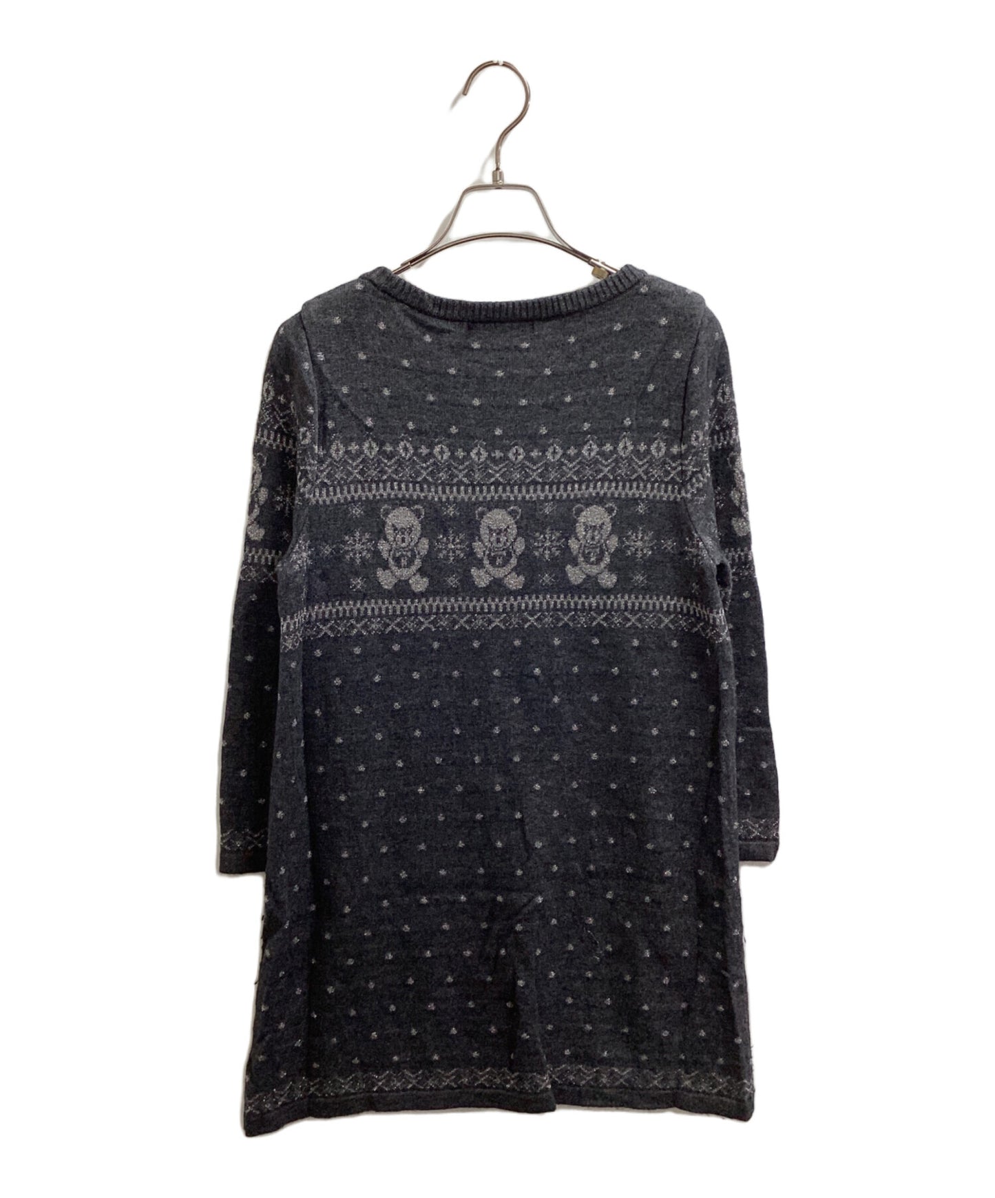 [Pre-owned] Hysteric Glamour Cashmere-Blend Fack Bear Knit Dress / 0193NO01 0193NO01