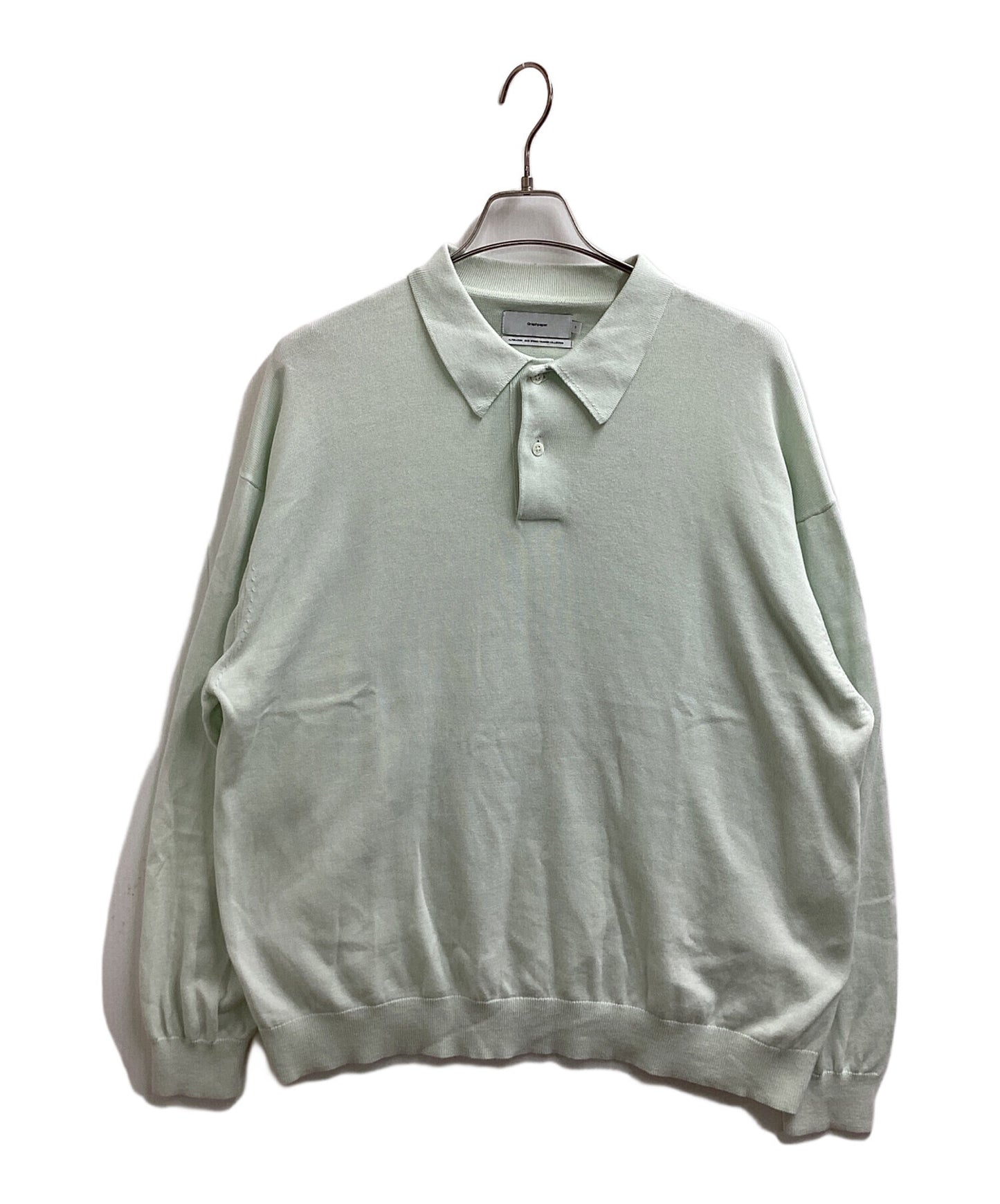 [Pre-owned] Graphpaper Suvin High-Gauge Knit Oversized Long-Sleeve Polo Shirt GU251-80009C