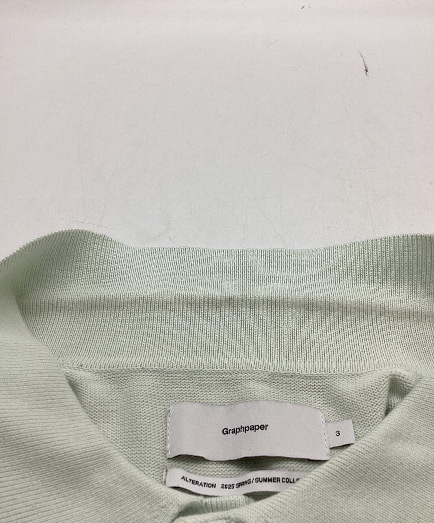[Pre-owned] Graphpaper Suvin High-Gauge Knit Oversized Long-Sleeve Polo Shirt GU251-80009C