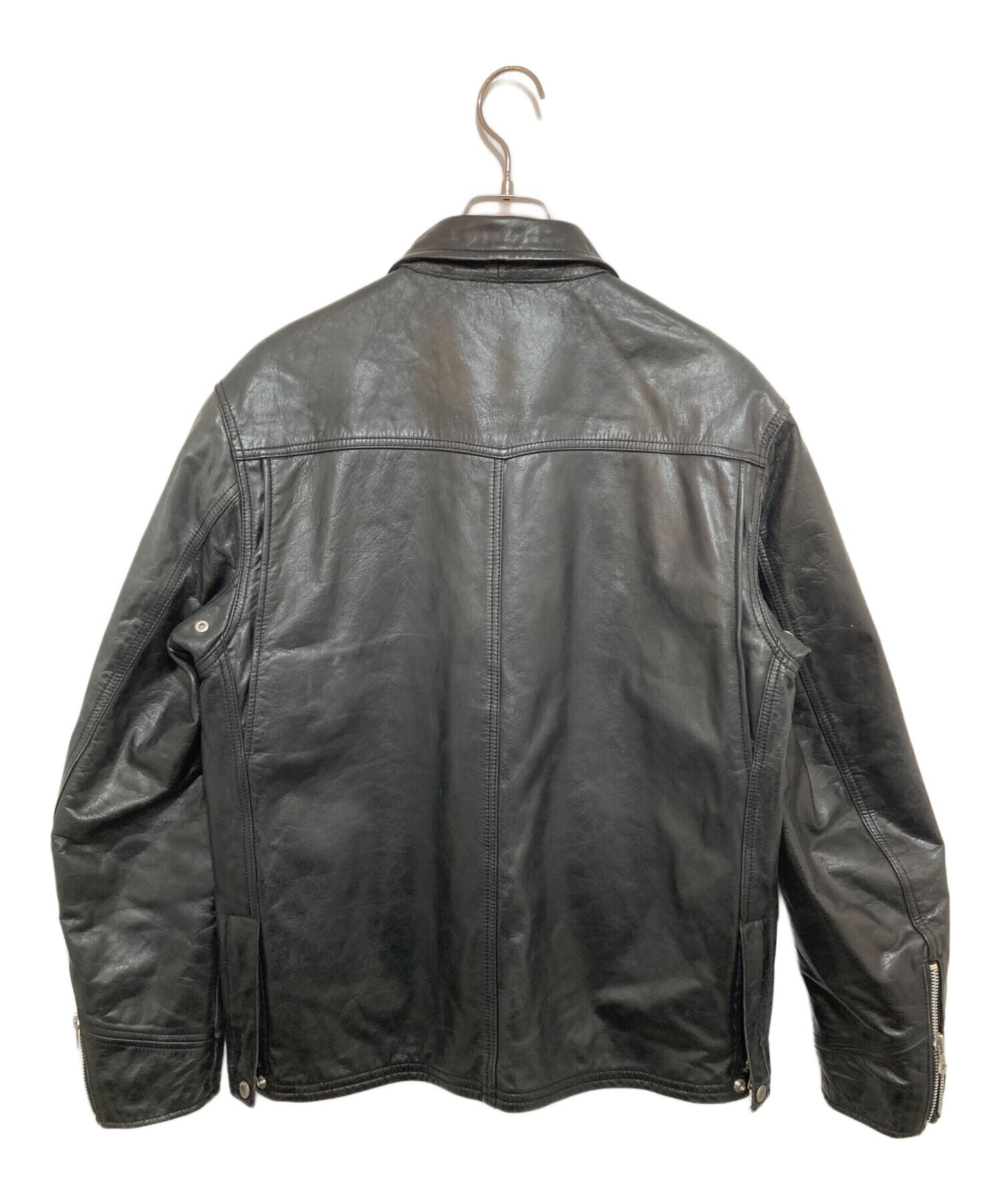 [Pre-owned] NEIGHBORHOOD Police Leather Riders Jacket TSNH-JK-M01