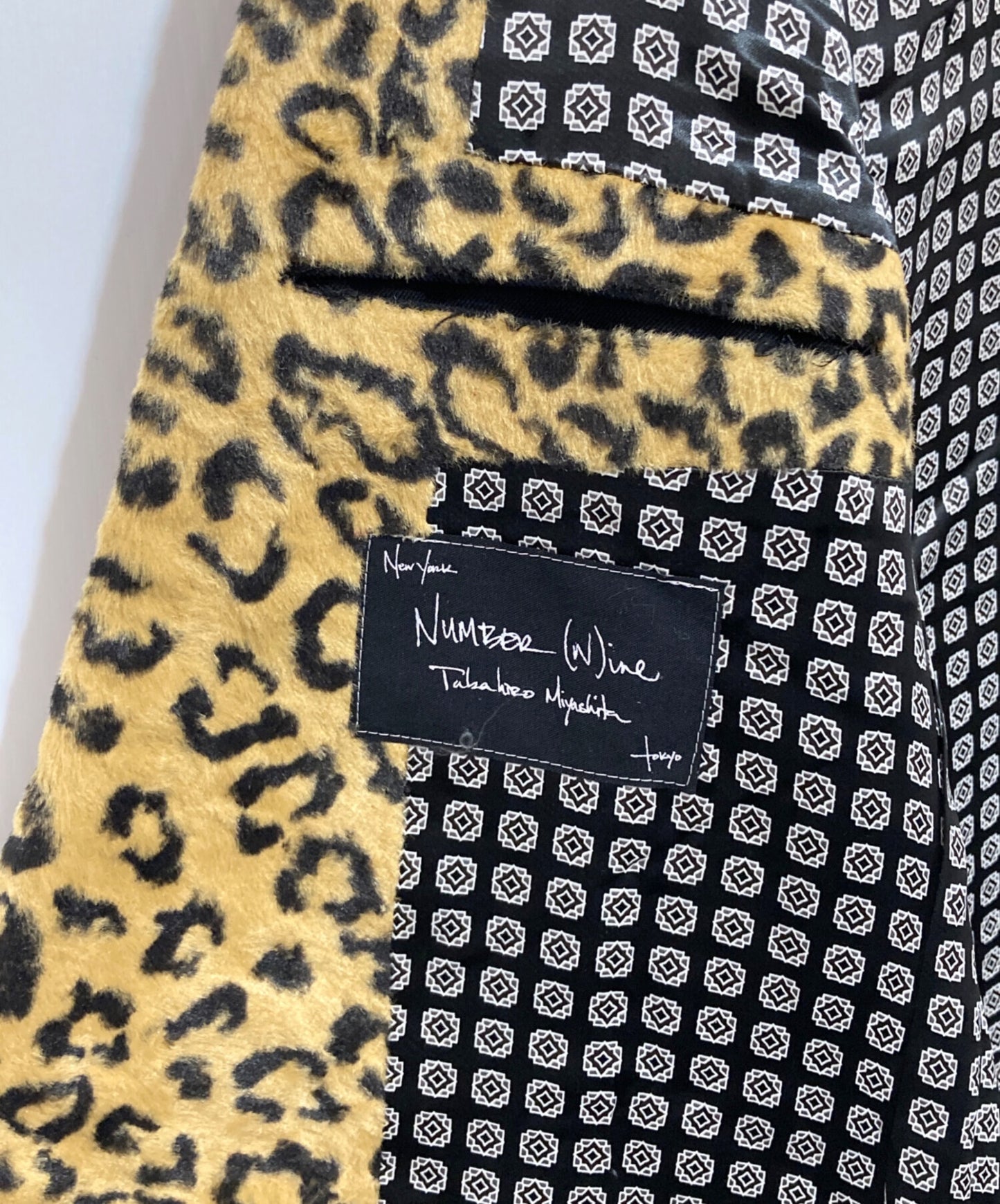 [Pre-owned] NUMBER (N)INE Leopard Switched Long Coat