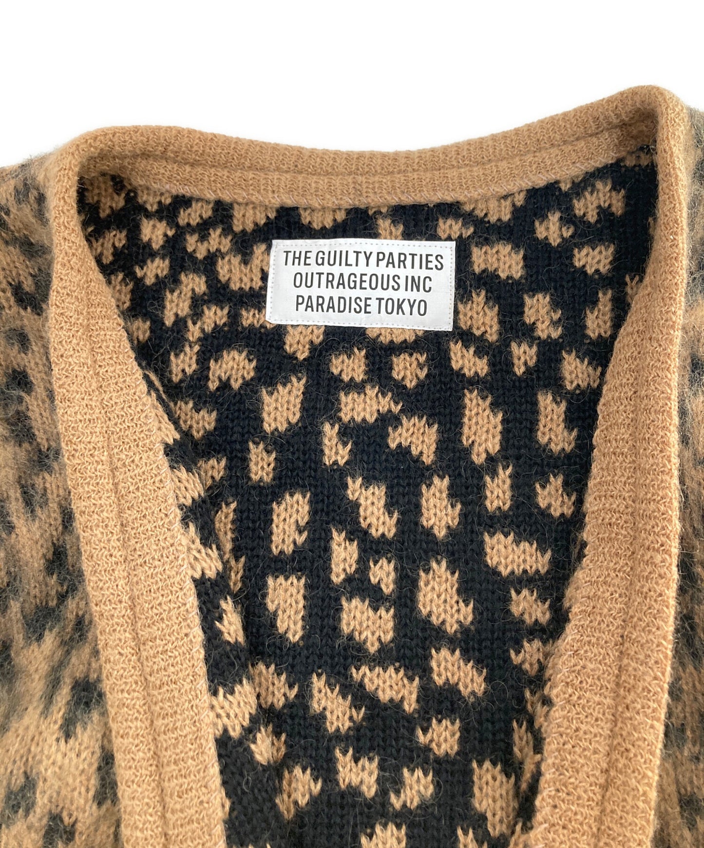 [Pre-owned] WACKO MARIA Leopard mohair cardigan