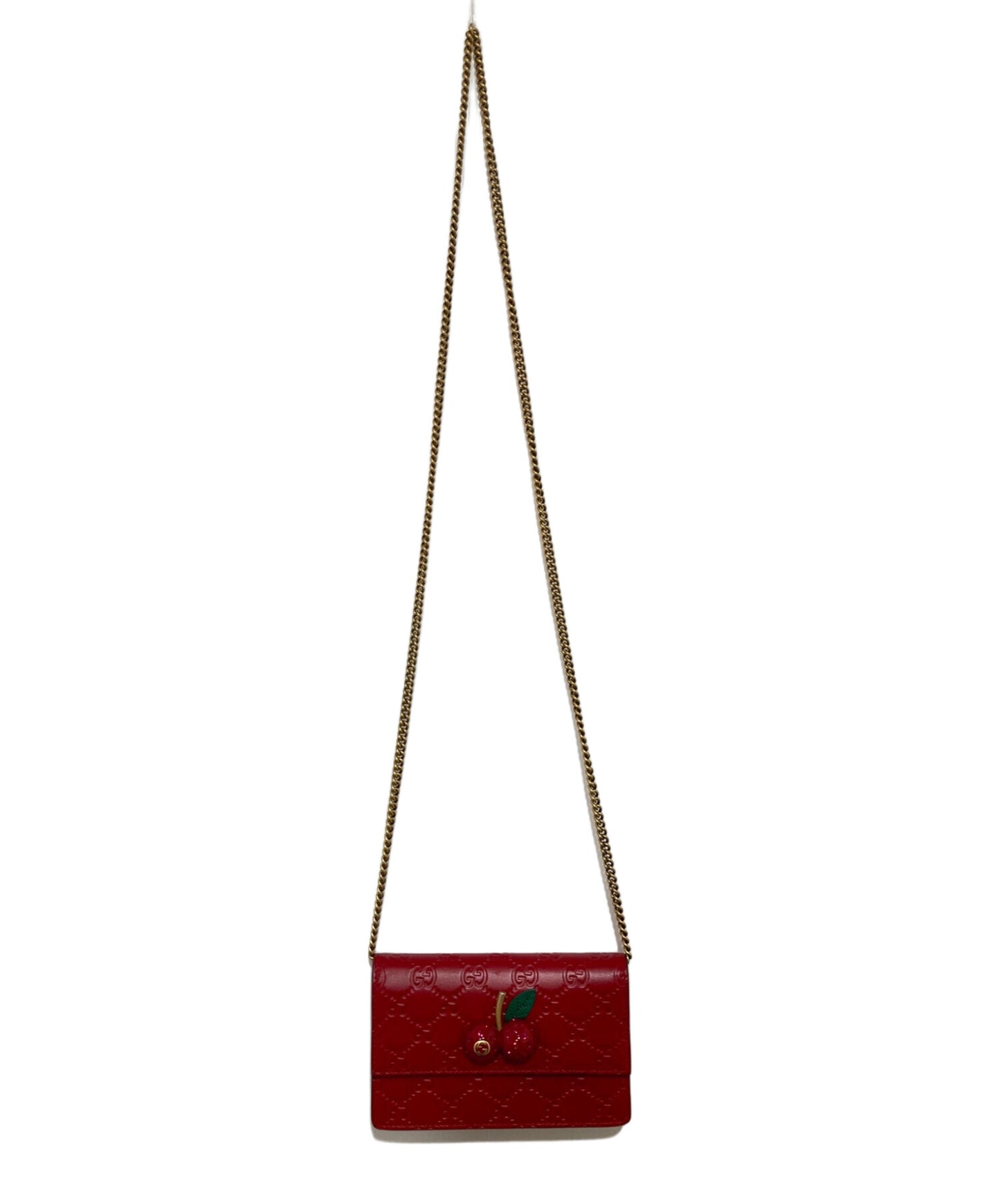 [Pre-owned] GUCCI Guccissima Cherry design shoulder pouch 481291