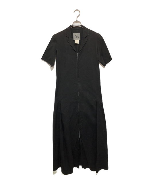 [Pre-owned] Y's Wrinkled Zip Maxi Dress YJ-D55-072