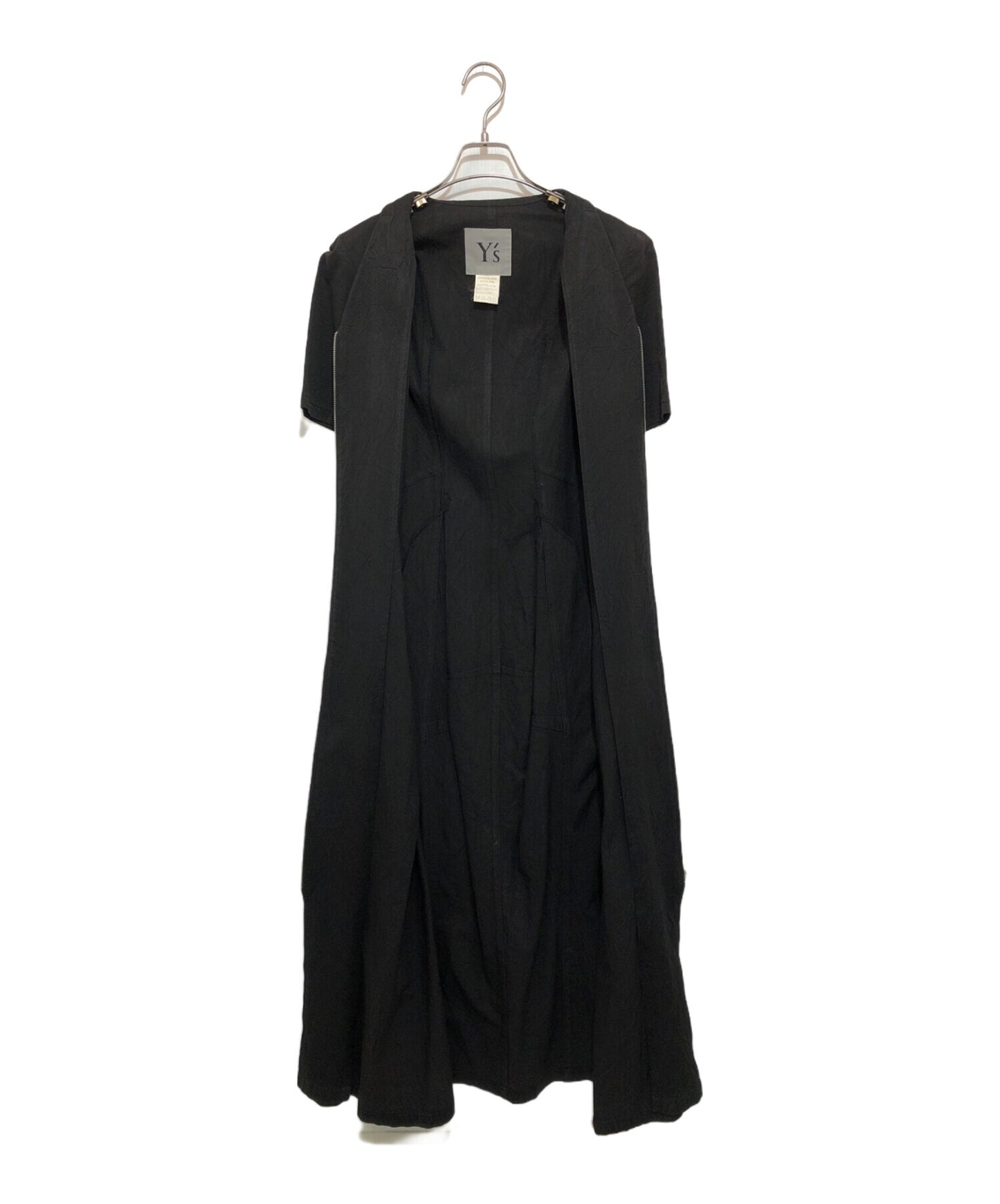 [Pre-owned] Y's Wrinkled Zip Maxi Dress YJ-D55-072