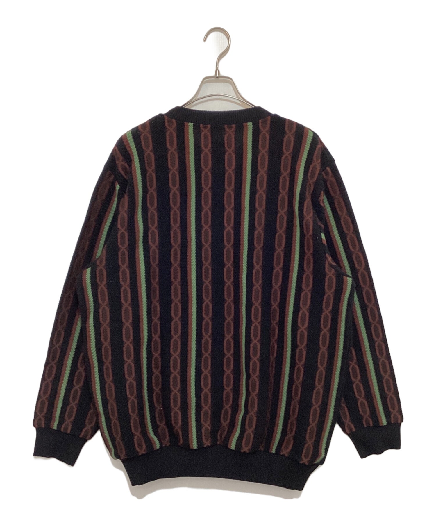 トップス WACKO MARIA STRIPED JACQUARD KNITSWEATER WACKO MARIA STRIPED JACQUARDKNITSWEATER