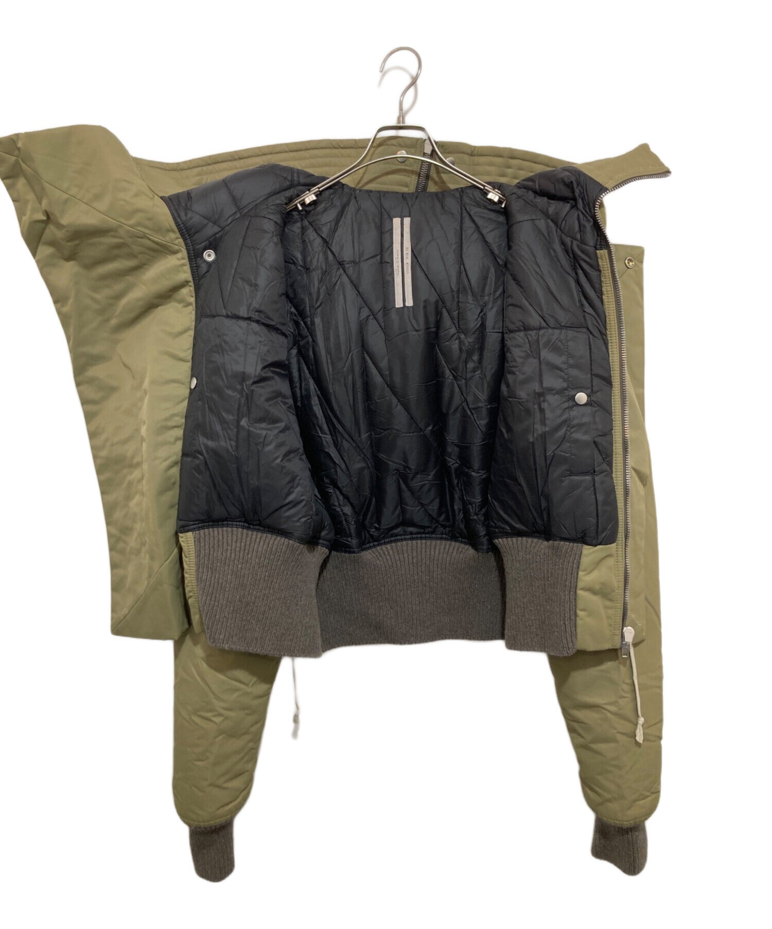 Rick Owensフリル ジャケット RICK OWENS Quilted Kinetix Faille Hooded Down Jacket for Men | MR