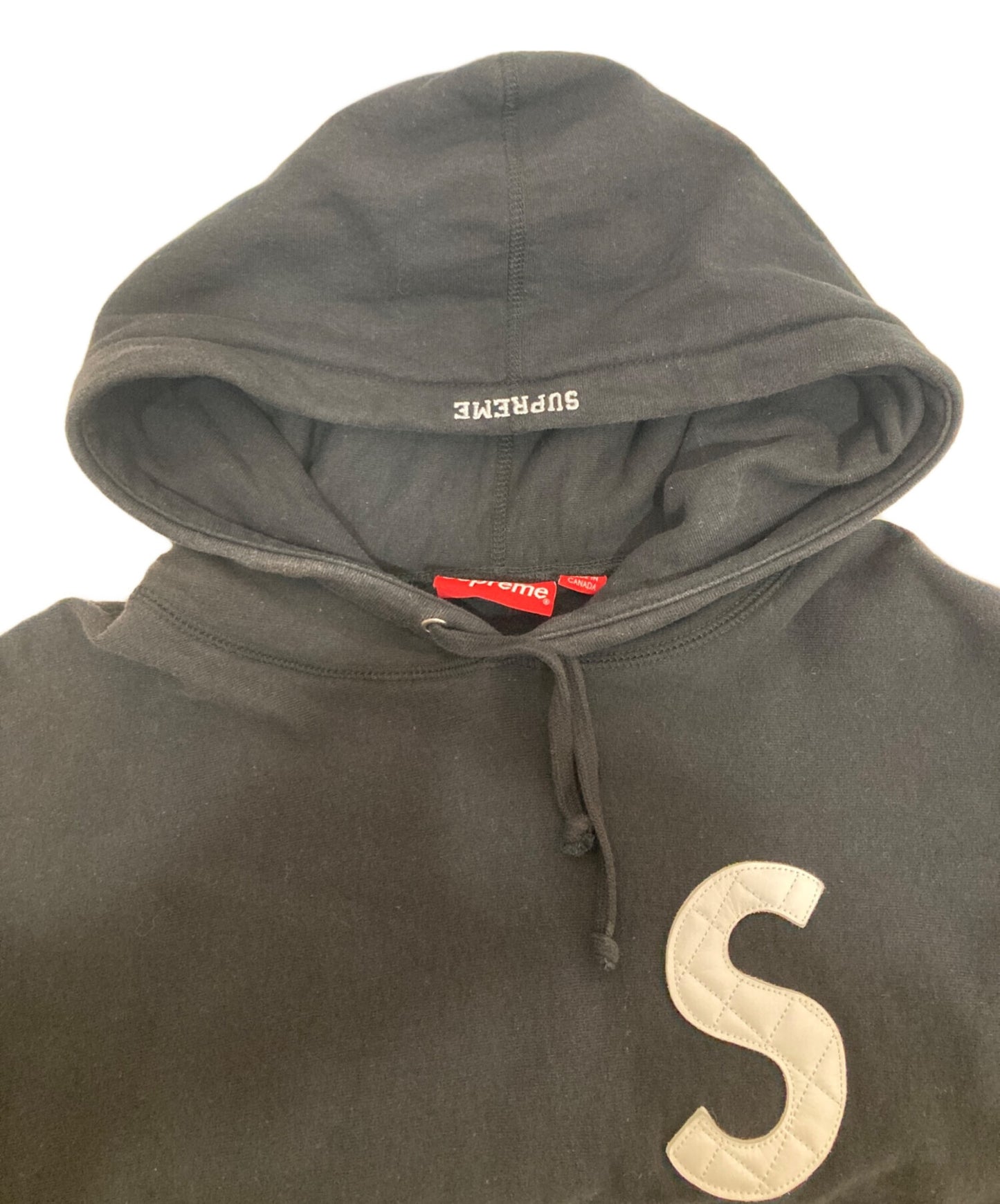 [Pre-owned] SUPREME S logo split hooded