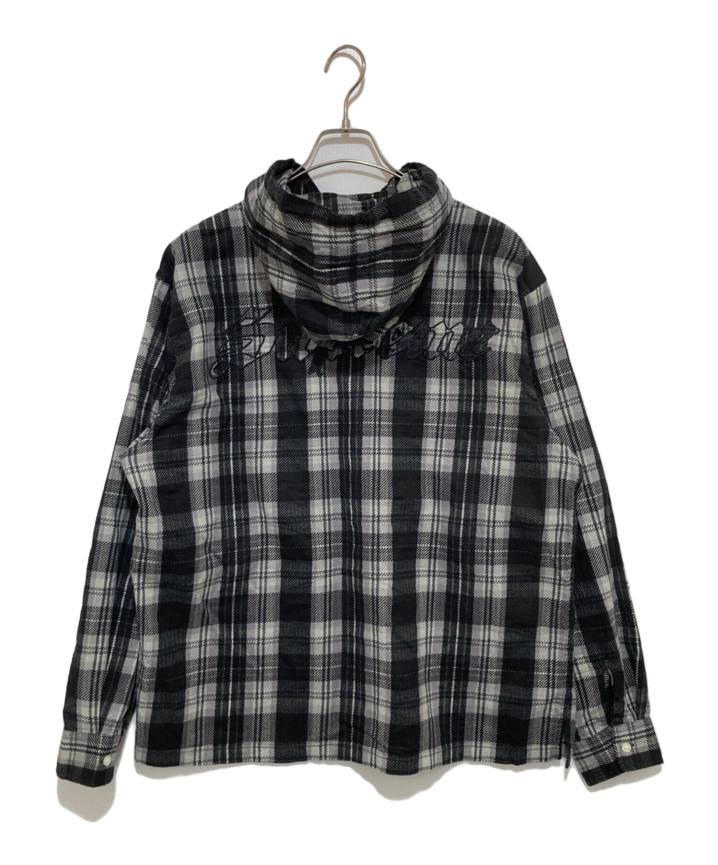 [Pre-owned] SUPREME Printed Hooded Flannel Shirt
