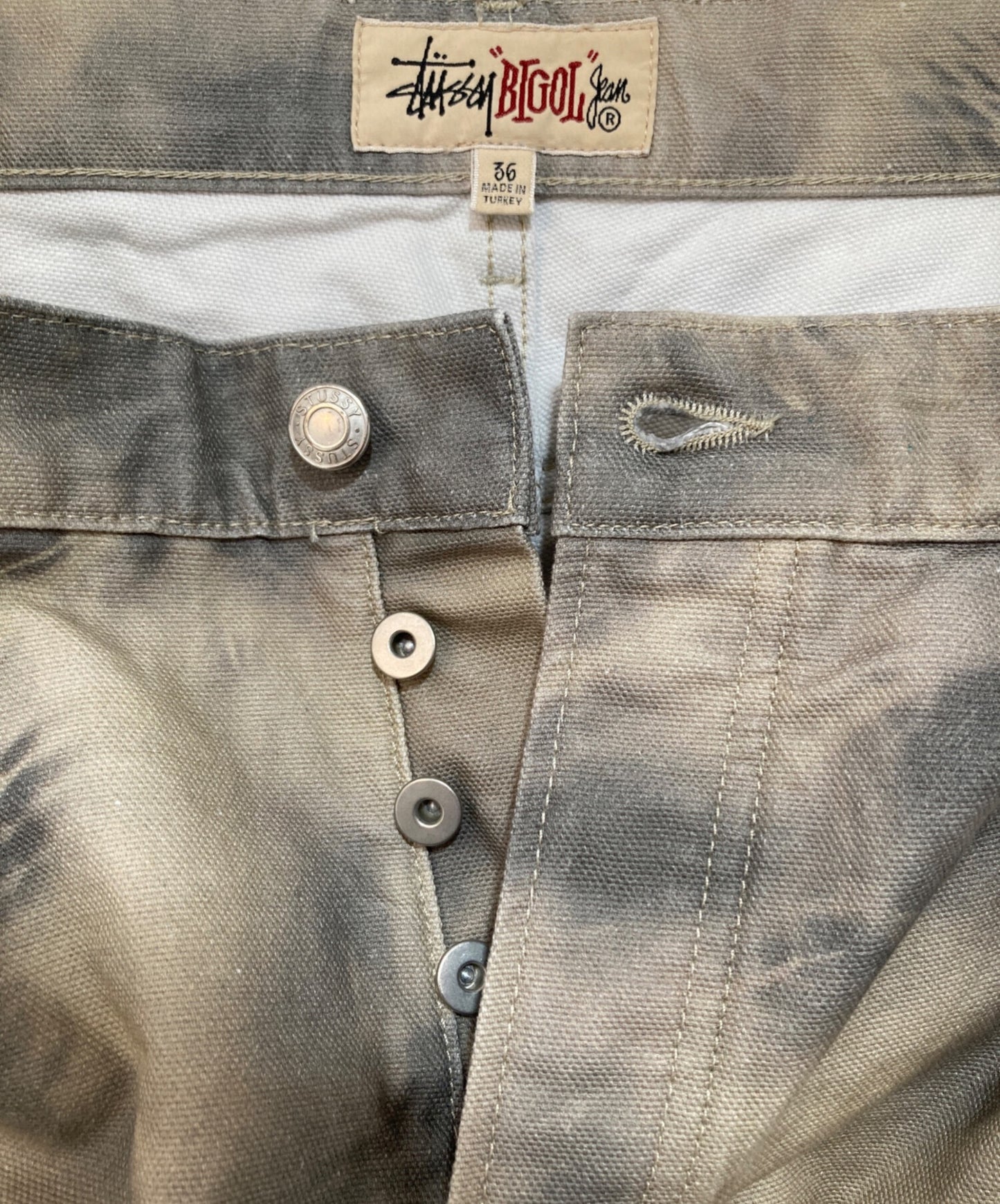 [Pre-owned] stussy Big Ol' Jean Stenpat Camo 116684