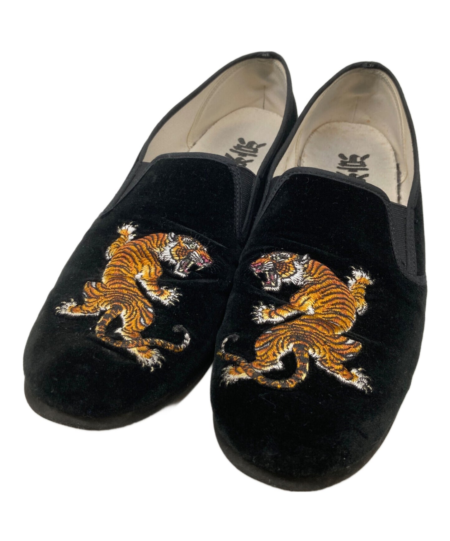 [Pre-owned] WACKO MARIA Tiger Embroidered Slip-on/Kung Fu Shoes